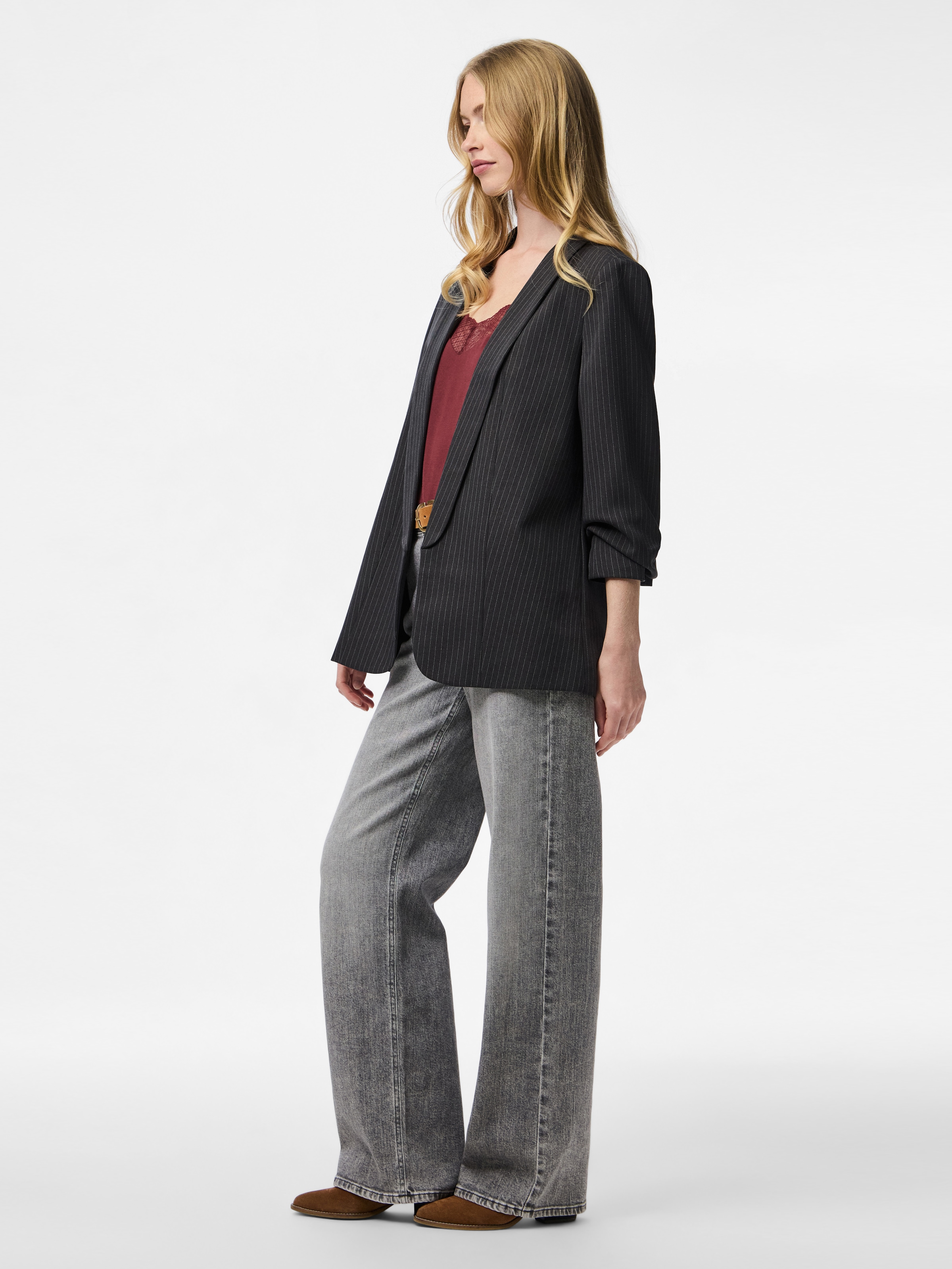 pieces Blusenblazer »PCBOSELLA 3/4 PINSTRIPE BLAZER NOOS BC«