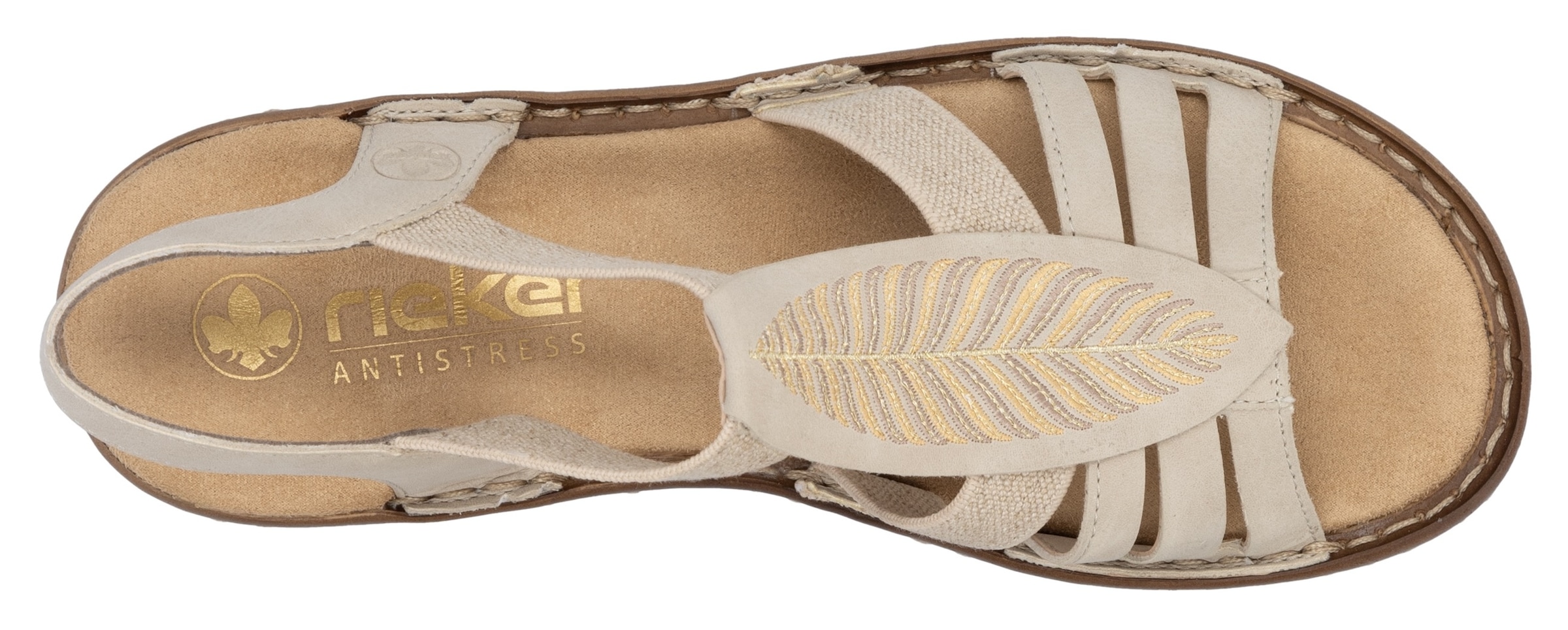 Rieker Sandale  Sommerschuh, Schlupfschuh, Sandalette mit praktischen Gummizügen