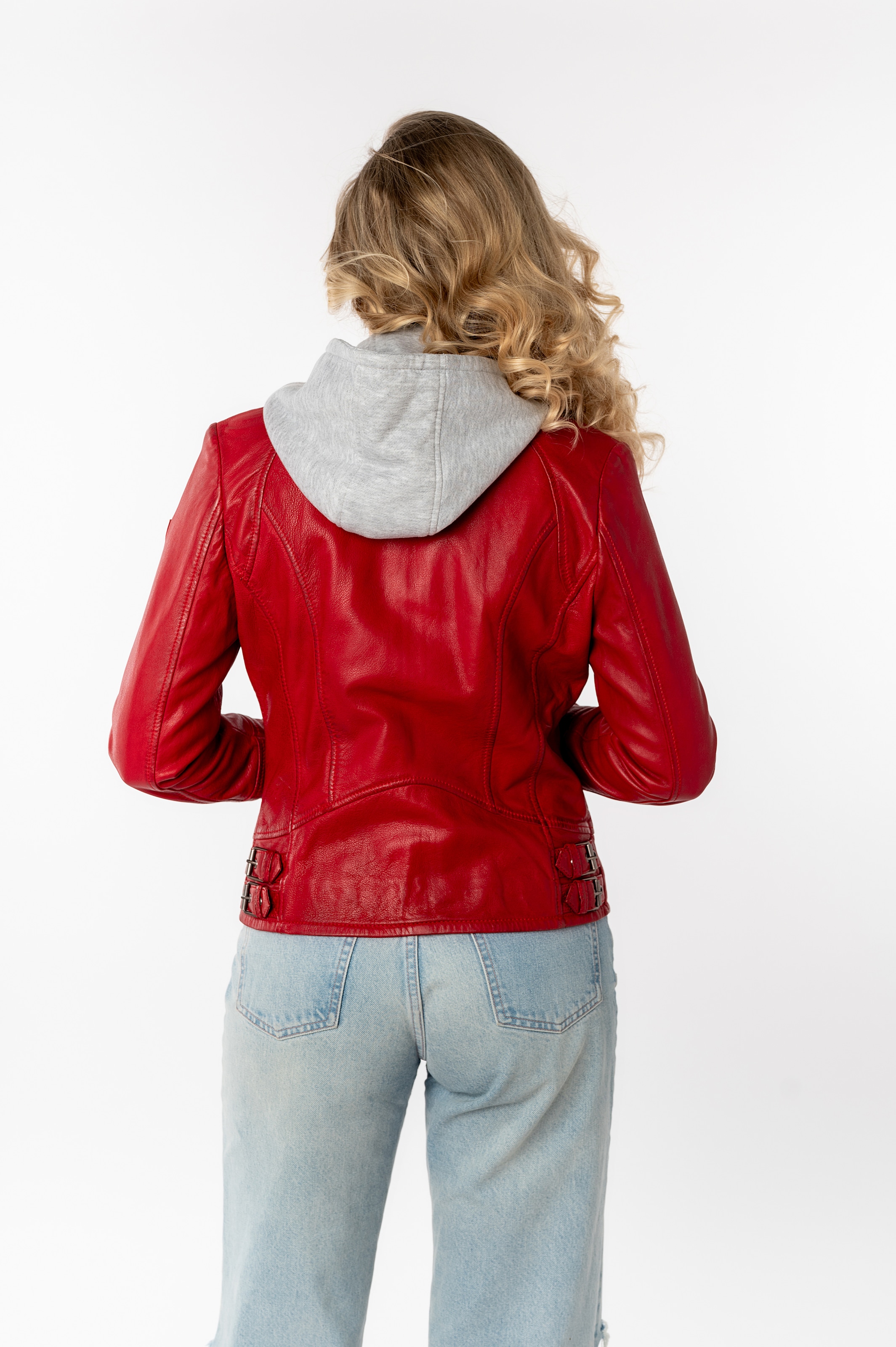 Gipsy Lederjacke »NOLA«, mit Kapuze, Two-in-One Style - mit abnehmbarer Jersey-Kapuze