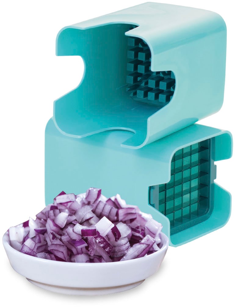 Genius Gemüseschneider »Genius Minis, Kombi-Set inkl. Edelstahl-Schüsseln, Set 19-tlg.« 3 Schüsseln mit Deckel, Multihacker, Multischneider, Spiralschneider