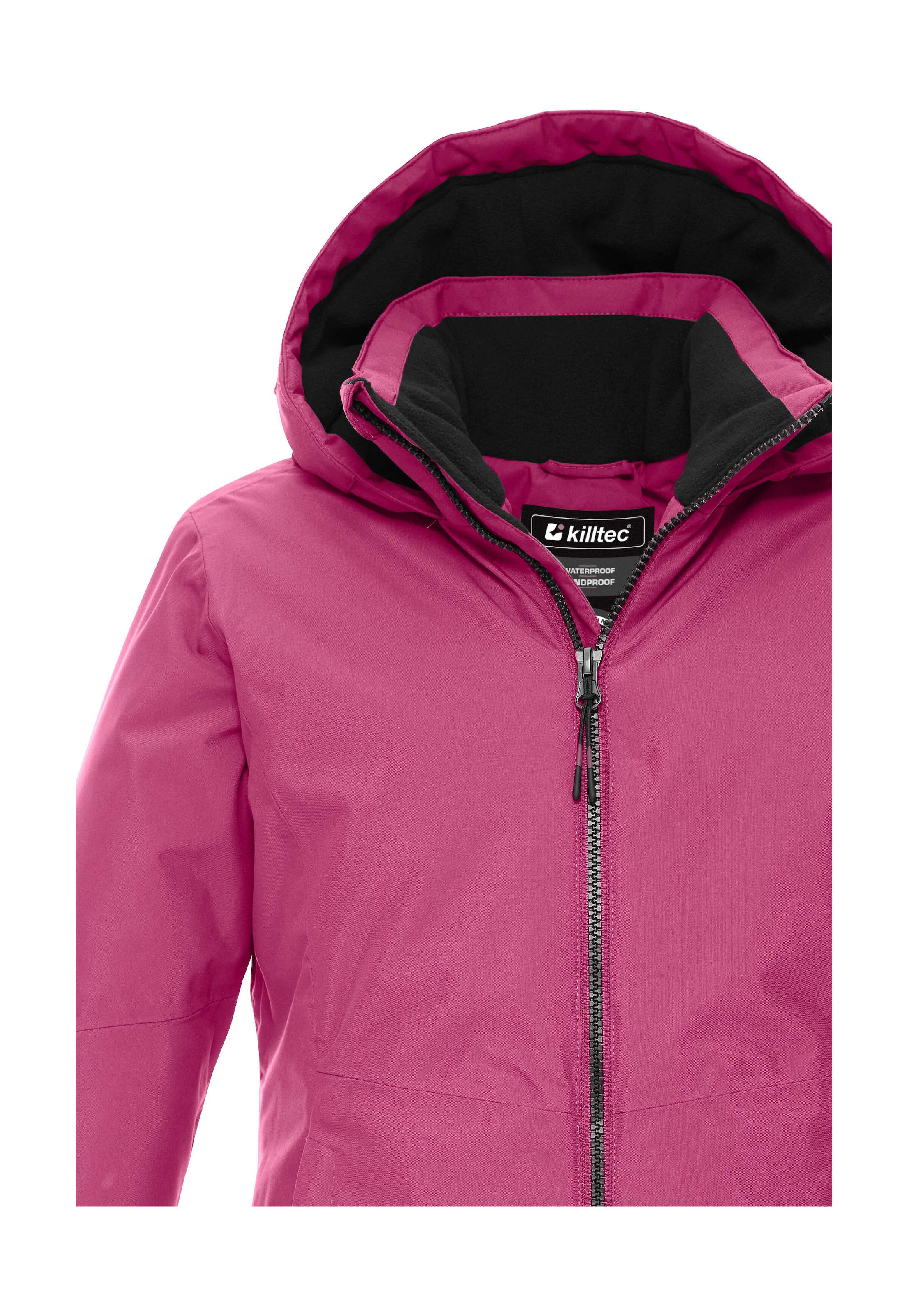 Killtec Funktionsjacke »KOW 217 GRLS JCKT«, Wind- und wasserdichte Kinderjacke mit Fleece und verstellbarer Kapuze