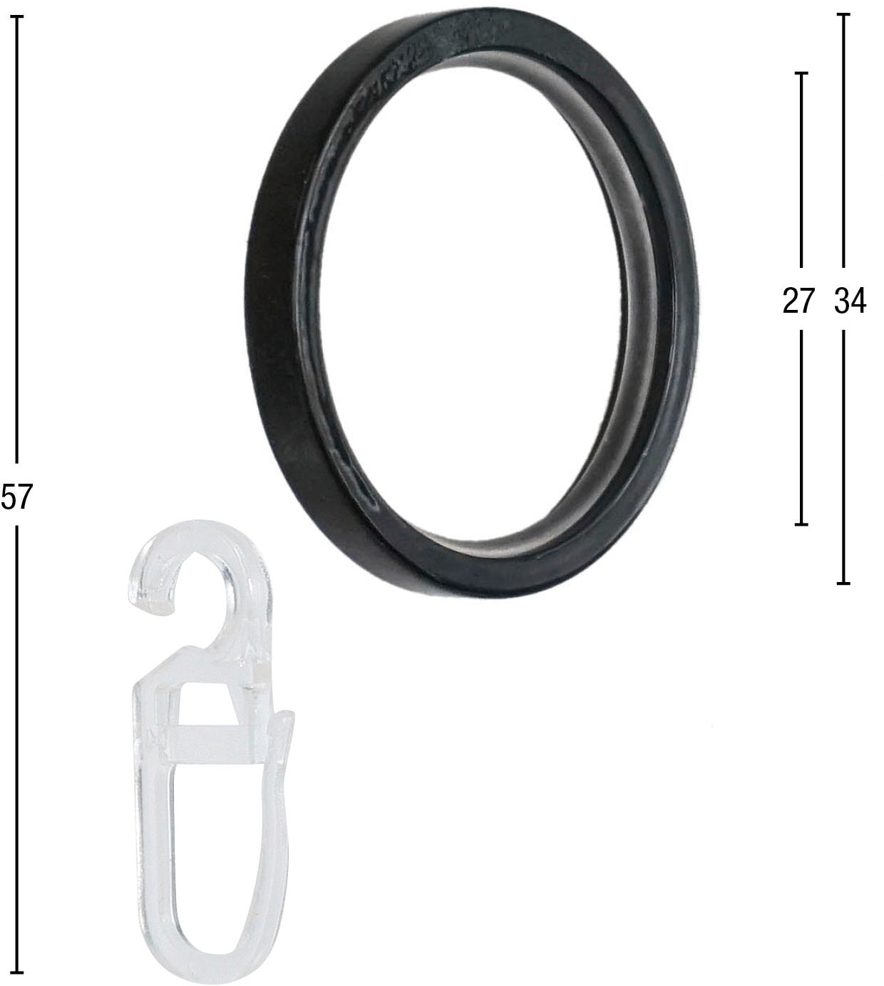 GARESA Flachring »Flachring mit Haken«