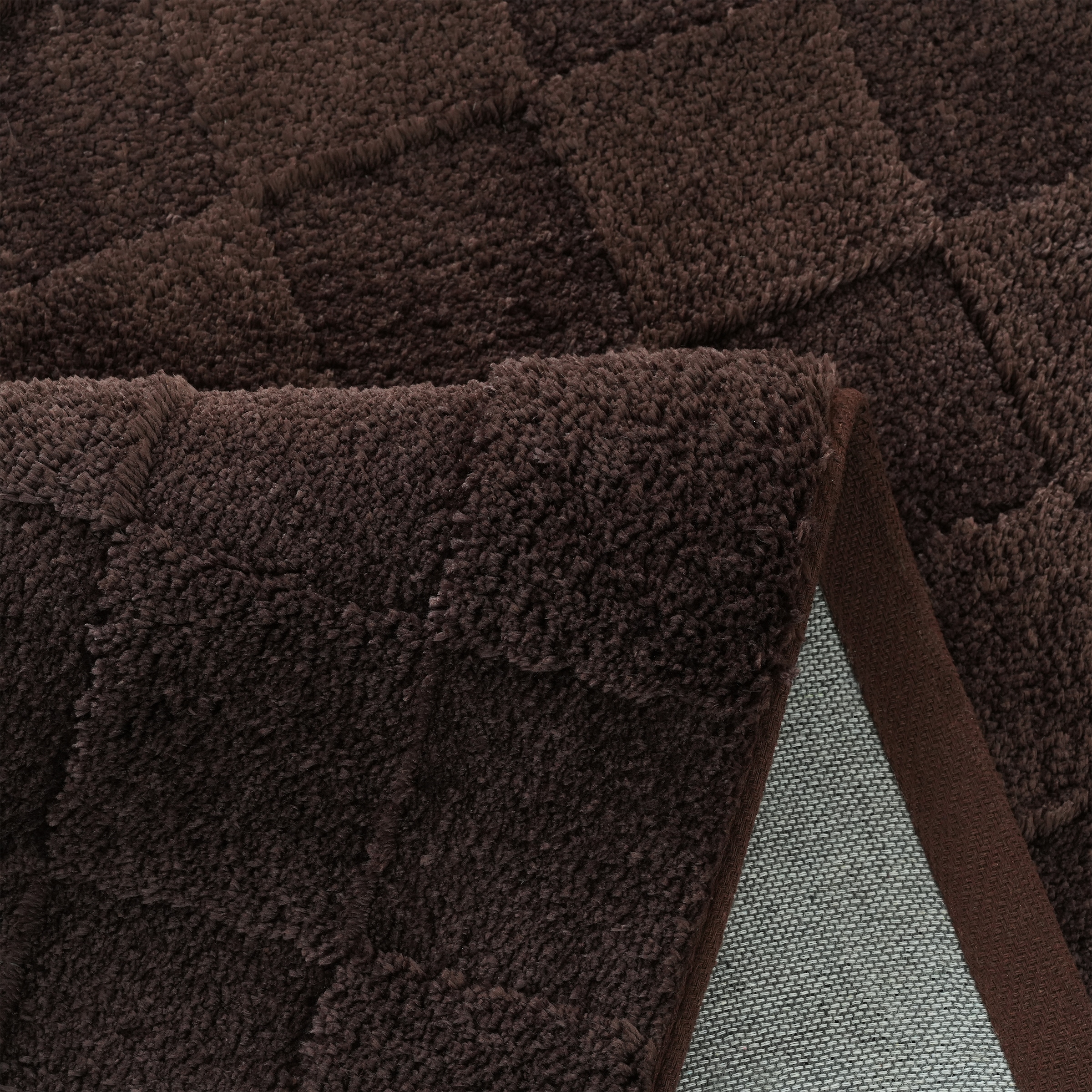 LeGer Home by Lena Gercke Teppich »Esmé, Hochflor-Teppiche, weich, Boho« rechteckig 23 mm Höhe Hoch-Tief-Struktur, Uni, Kästchen, Wohnzimmer, Schlafzimmer, Esszimmer