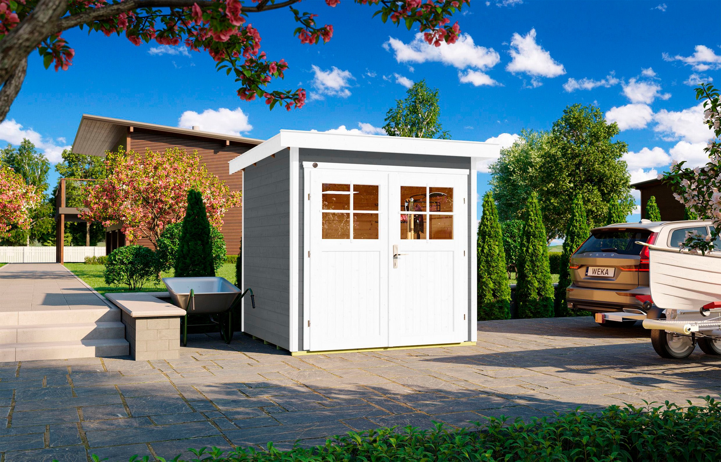 weka Gartenhaus »227 Gr.1, grau, 21 mm«