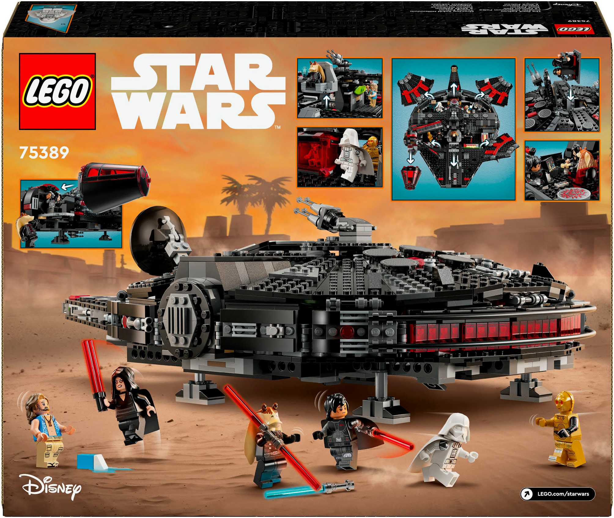 LEGO® Konstruktionsspielsteine »Dunkler Millennium Falke (75389), LEGO Star Wars ™«, (1579 St.), Made in Europe