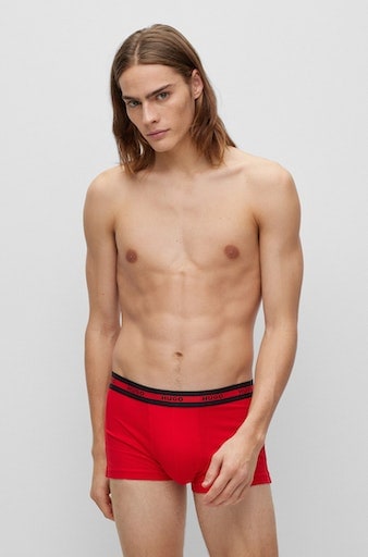 HUGO Underwear Trunk »TRIPLET«, (Packung, 3 St., Im Dreierpack), mit Logoschriftzug