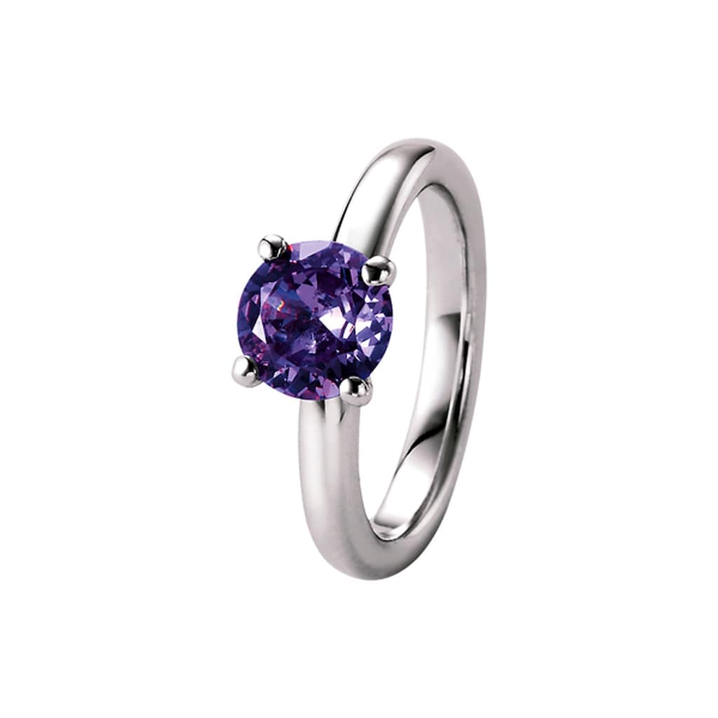 GIORGIO MARTELLO MILANO Silberring »Ring mit lila Zirkonia, Silber 925«