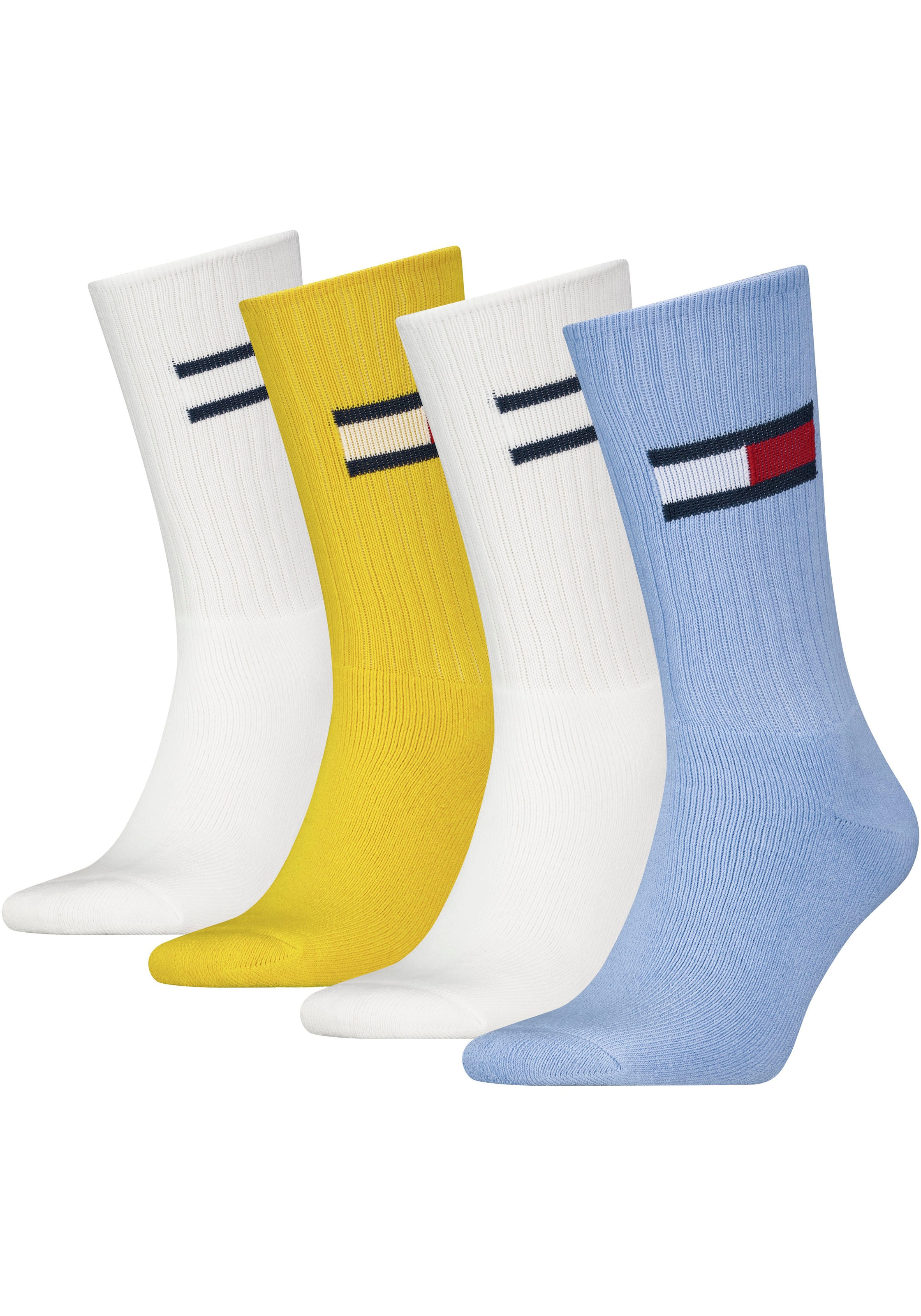 Sportsocken, (4er-Pack), mit großem Flag-Label seitlich