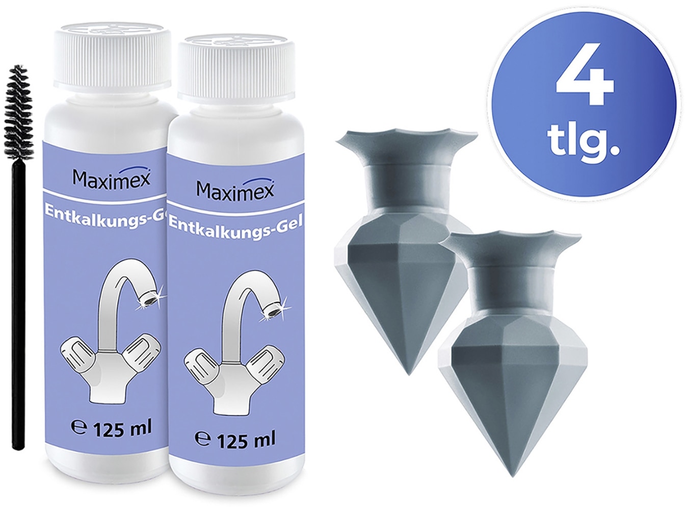 Maximex Reinigungs-Set »Entkalkungsgel und Diamond Clean Silikon-Entkalker«, für...