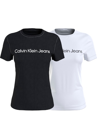 Calvin Klein Jeans Rundhalsshirt »INSTITUTIONAL LOGO 2-PACK TEE«, (Packung, 2er-Pack),... kaufen