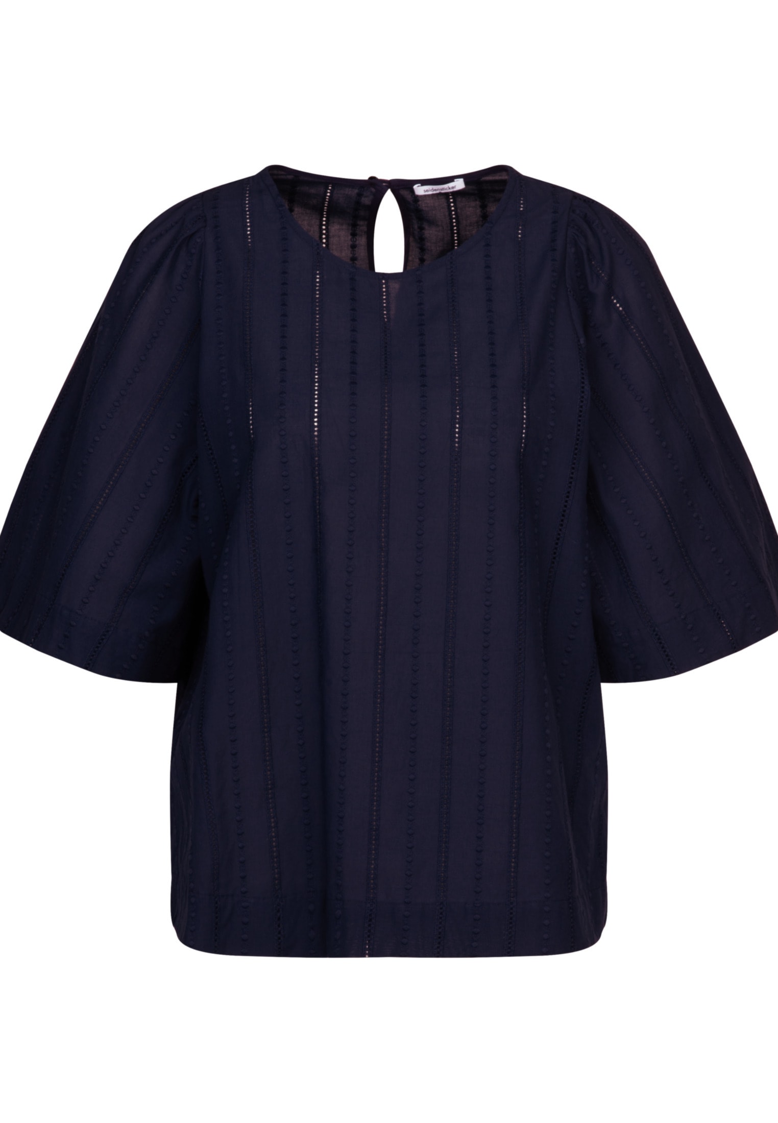 seidensticker Shirtbluse »Schwarze Rose« 1/2 Rundhals Streifen