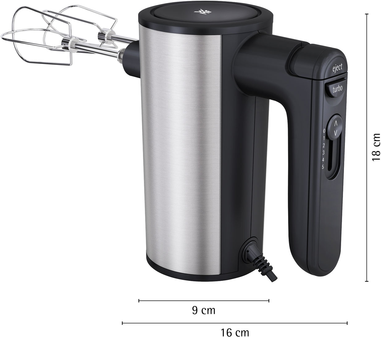 WMF Handmixer »KULT X Edition« 400 W Turbo-Funktion, 5 Geschwindigkeitsstufen, inkl. Rührbesen + Knethaken