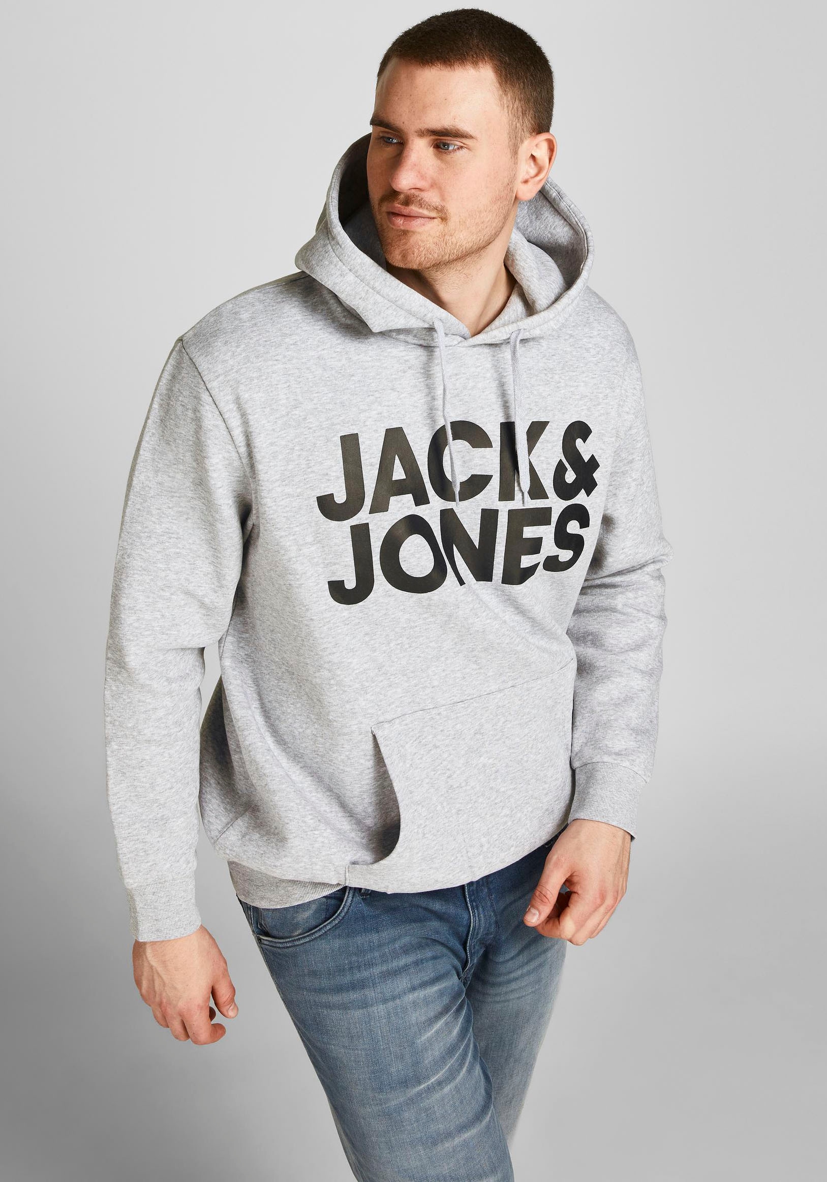 Jack & Jones PlusSize Kapuzensweatshirt »CORP LOGO SWEAT HOOD«, Bis Größe 6XL