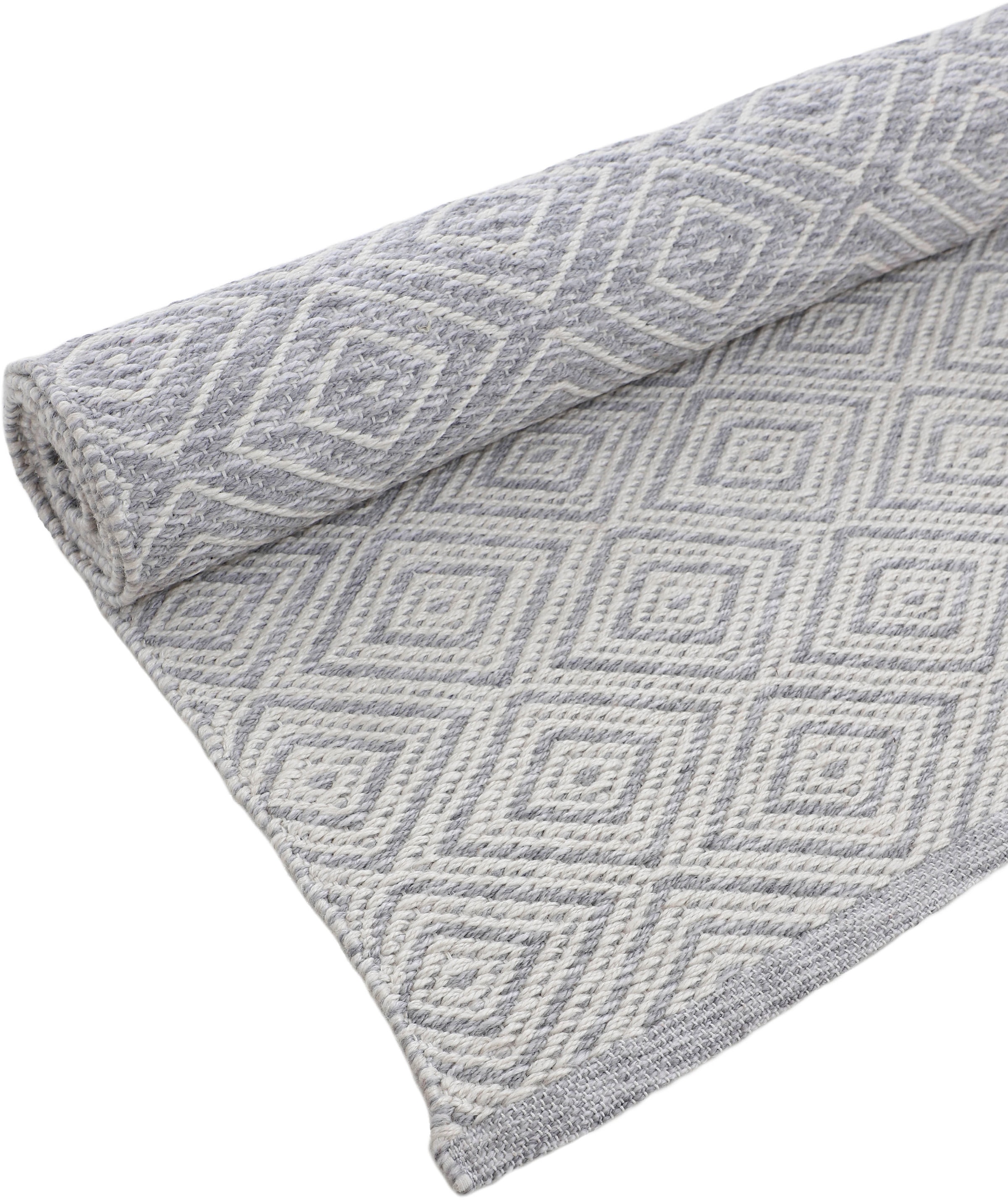carpetfine Teppich »Frida 200«, 7 mm Höhe, Wendeteppich, 100% recyceltem Material (PET), Flachgewebe, Sisal Optik, Pflegeleicht und Robust, In- und Outdoor geeignet, Wetterfest und UV-beständig für Balkon, Terrasse, Garten, Wohn- und Schlafzimmer