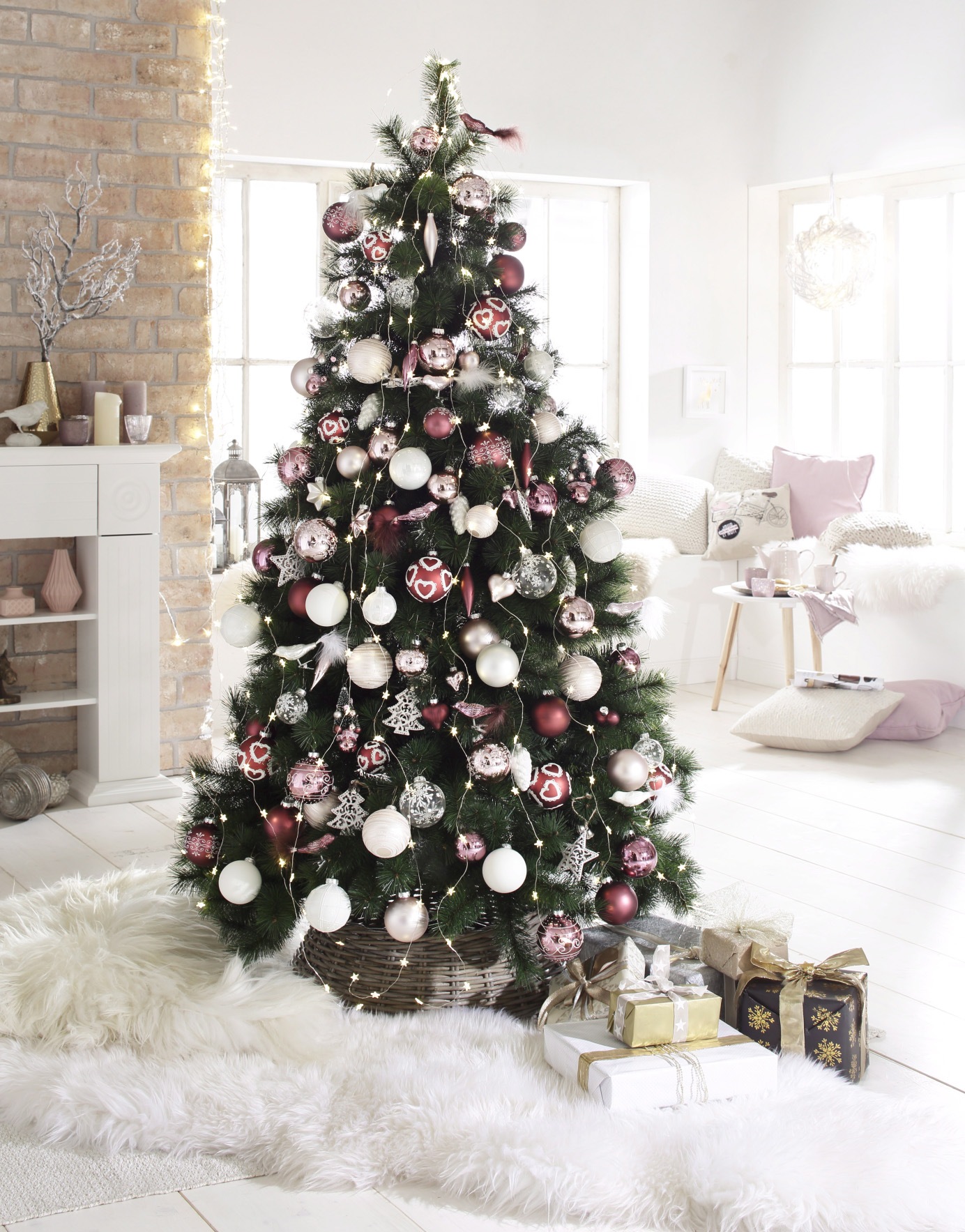 MAGIC by Inge Christbaumschmuck »Just White«, (Set, 8 tlg.)