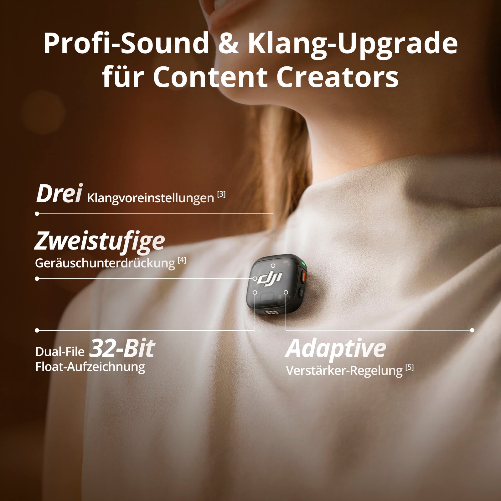 DJI Streaming-Mikrofon »MIC 3  (1 Sender + 1 Empfänger)«
