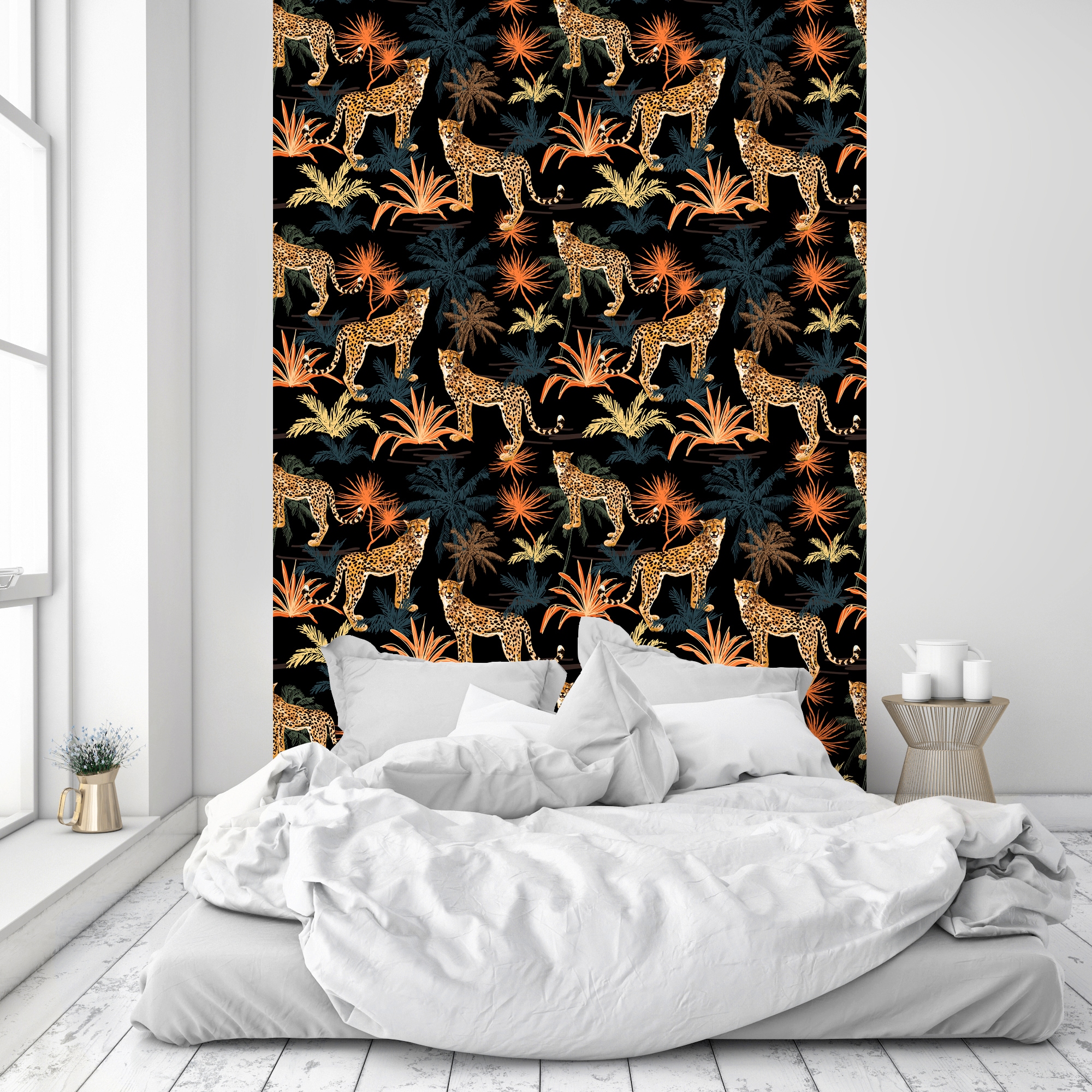 queence Vinyltapete »Helene« Barock | Kunst | Motiv | Wald | bedruckt | natürlich glatt 90x250cm, selbstklebend, kinderleichte Anbringung, , Sticker