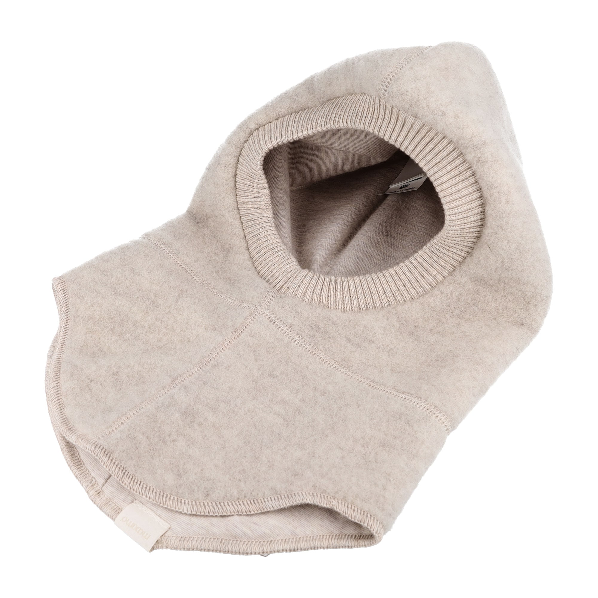 MAXIMO Schlupfmütze Wolle, gefüttert, Rippstrickbündchen, mit Zipfel