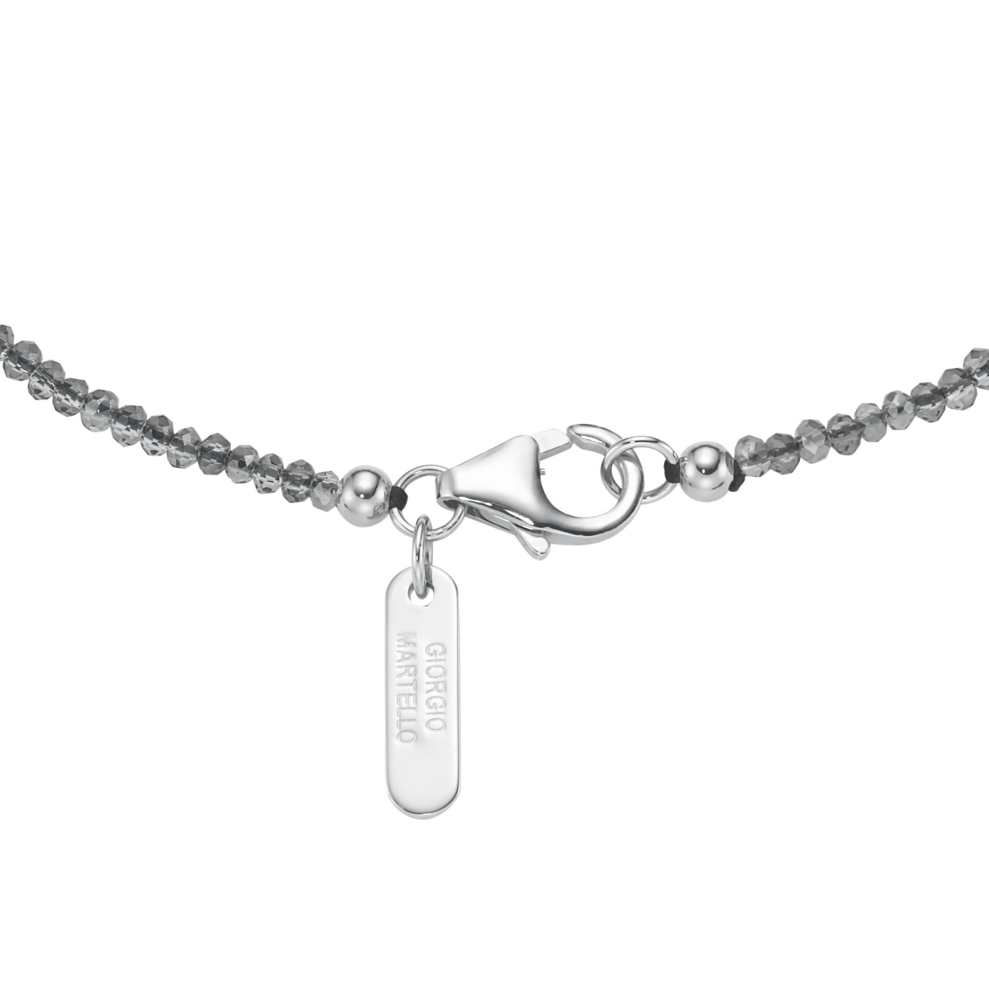GIORGIO MARTELLO MILANO Collier »Collier mit Süßwasser-Perlen und Ziersteinen, Silber 925«