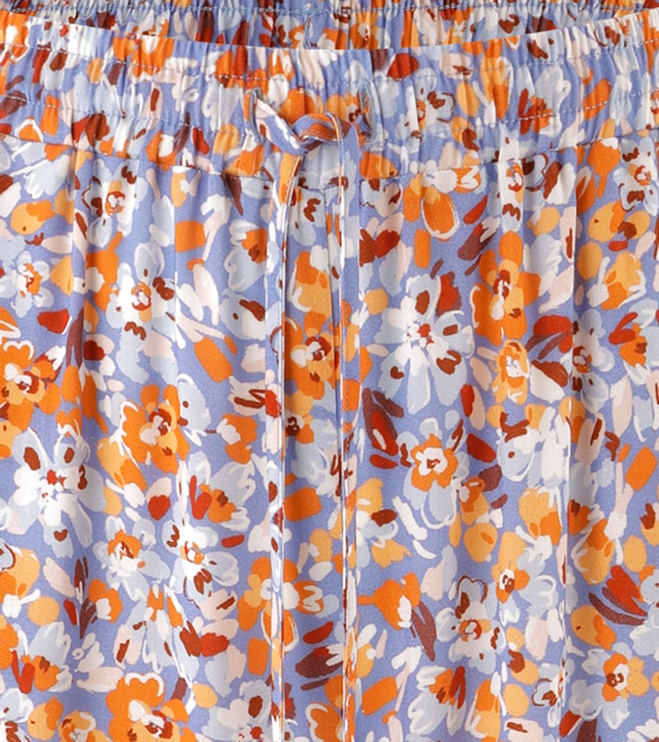 Aniston CASUAL Schlupfhose  mit farbharmonischen, grafischen Blumen bedruckt