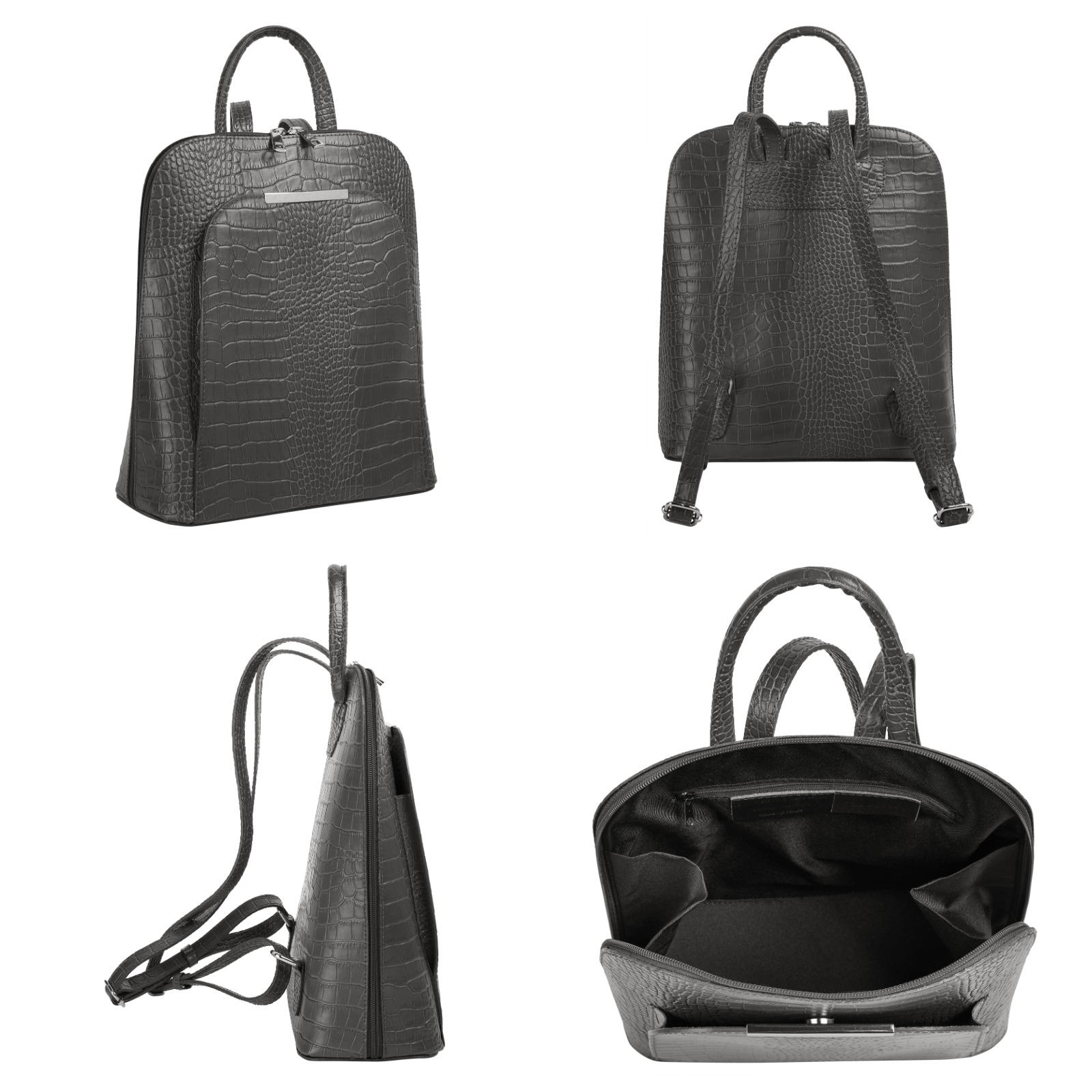 Cluty Cityrucksack, echt Leder, Made in Italy