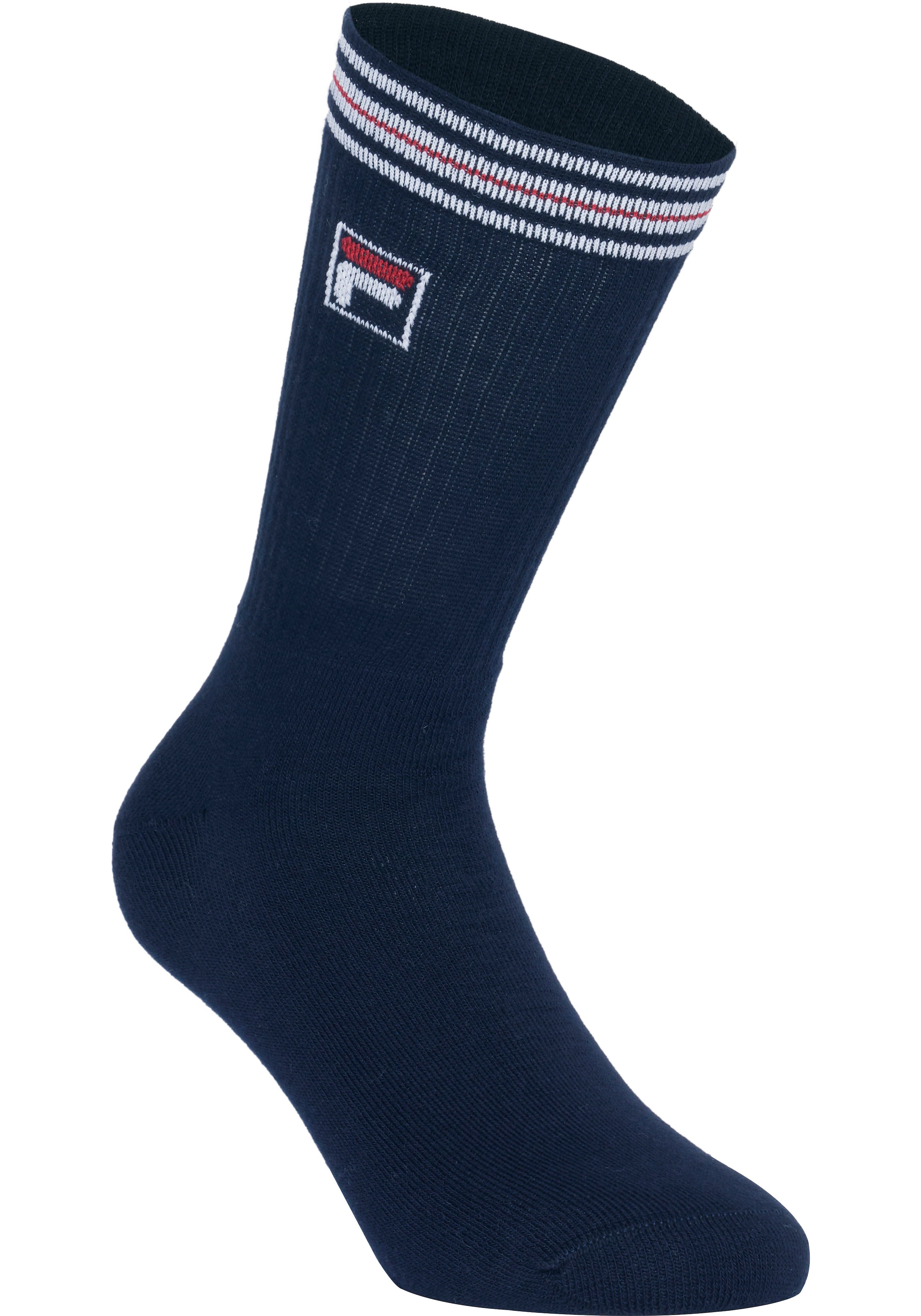 Fila Sportsocken »UNISEX TOP QUALITY FULL TERRY VINTAGE SOCKS«, (4 Paar), sportliches Design mit Logodetail