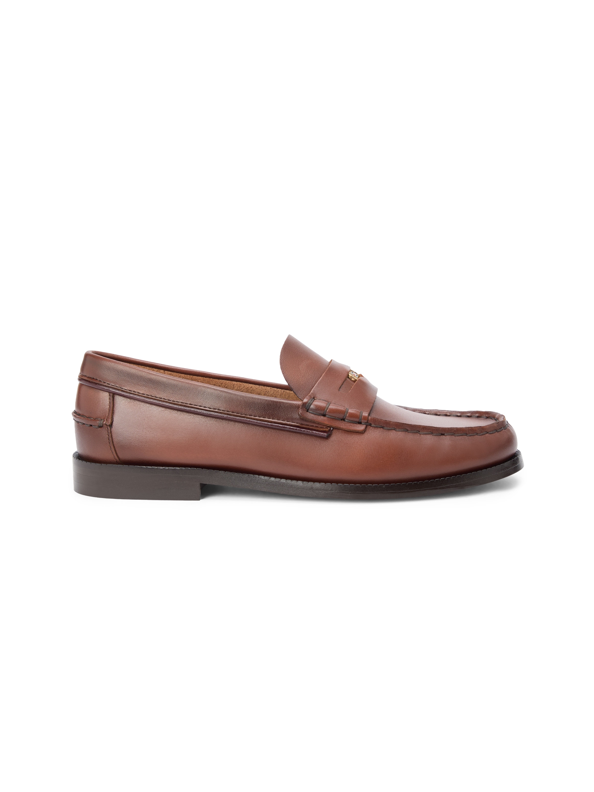 Tommy Hilfiger Loafer »HILFIGER PENNY LOAFER SMOOTH LTH«  Blockabsatz, Slipper, Schlupfschuh mit Logoflag