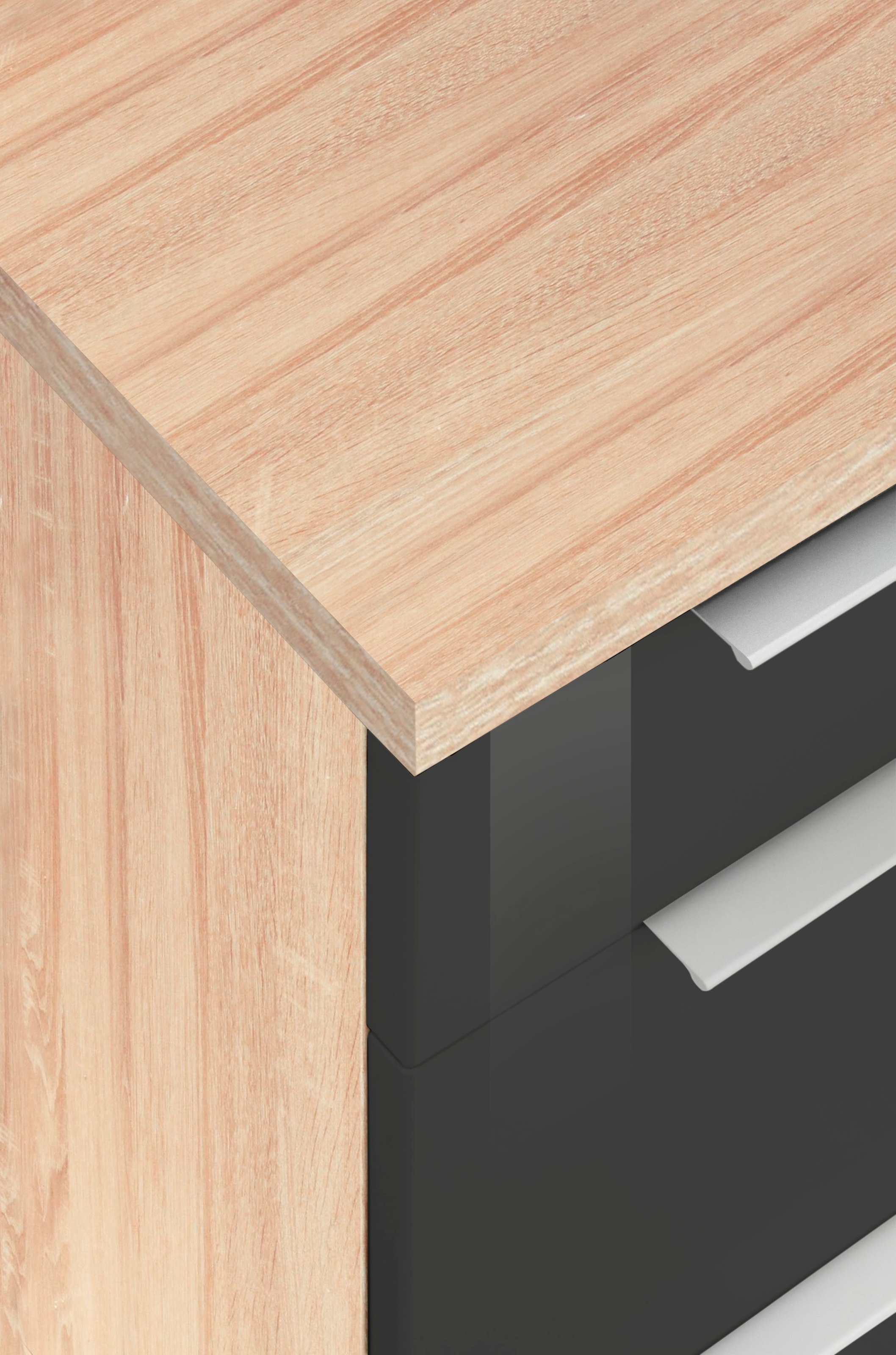 KOCHSTATION Küchenzeile »KS-Brindisi Breite 280 cm« wahlweise mit E-Geräten und Induktion, mit MDF-Fronten und Regal