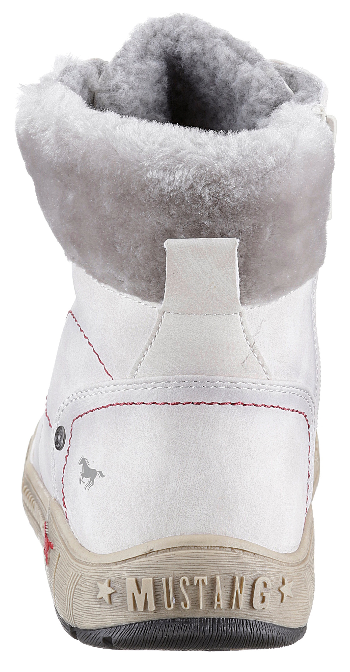 Mustang Shoes Winterboots, mit Kunstfellkragen in Weite G = weit