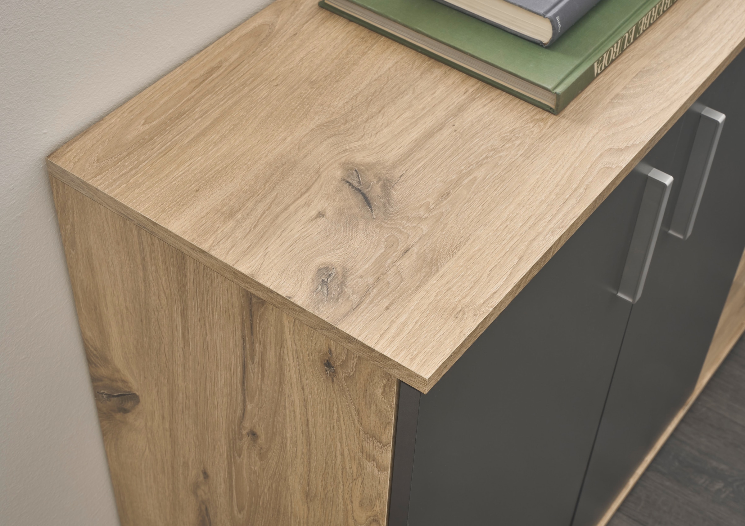 HBZ Kommode »BC-Drift-2, Sideboard Stellmaß 120x84x35 cm«, (1 St.), Sideboard mit 2 Türen, 4 Schubkästen, 2 Einlegeböden