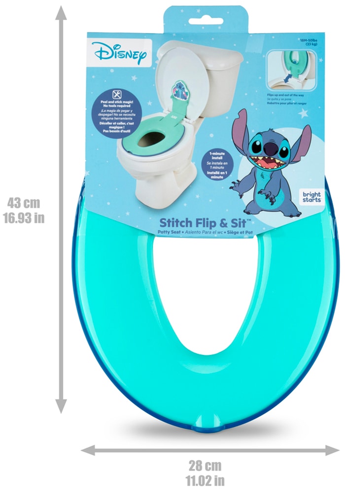 Bright Starts Toilettentrainer »Baby Flip & Sit Toilettensitz Disney Stitch«