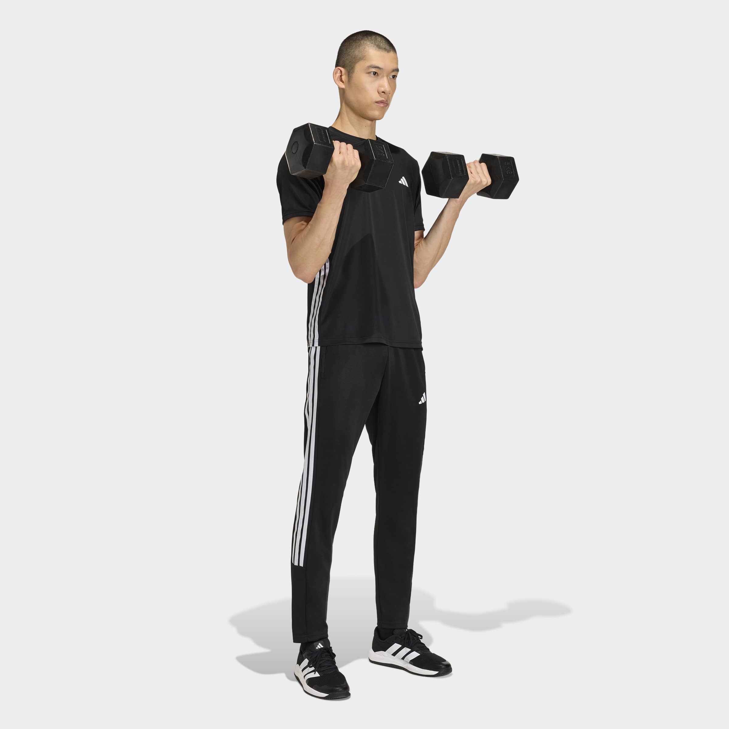 adidas Performance Sporthose »WORKOUT ESSENTIALS ALL-SET 3-STREIFEN AUS GEWIRKTEM MATERIAL«  Trainingshose, Climacool, reguläre Passform
