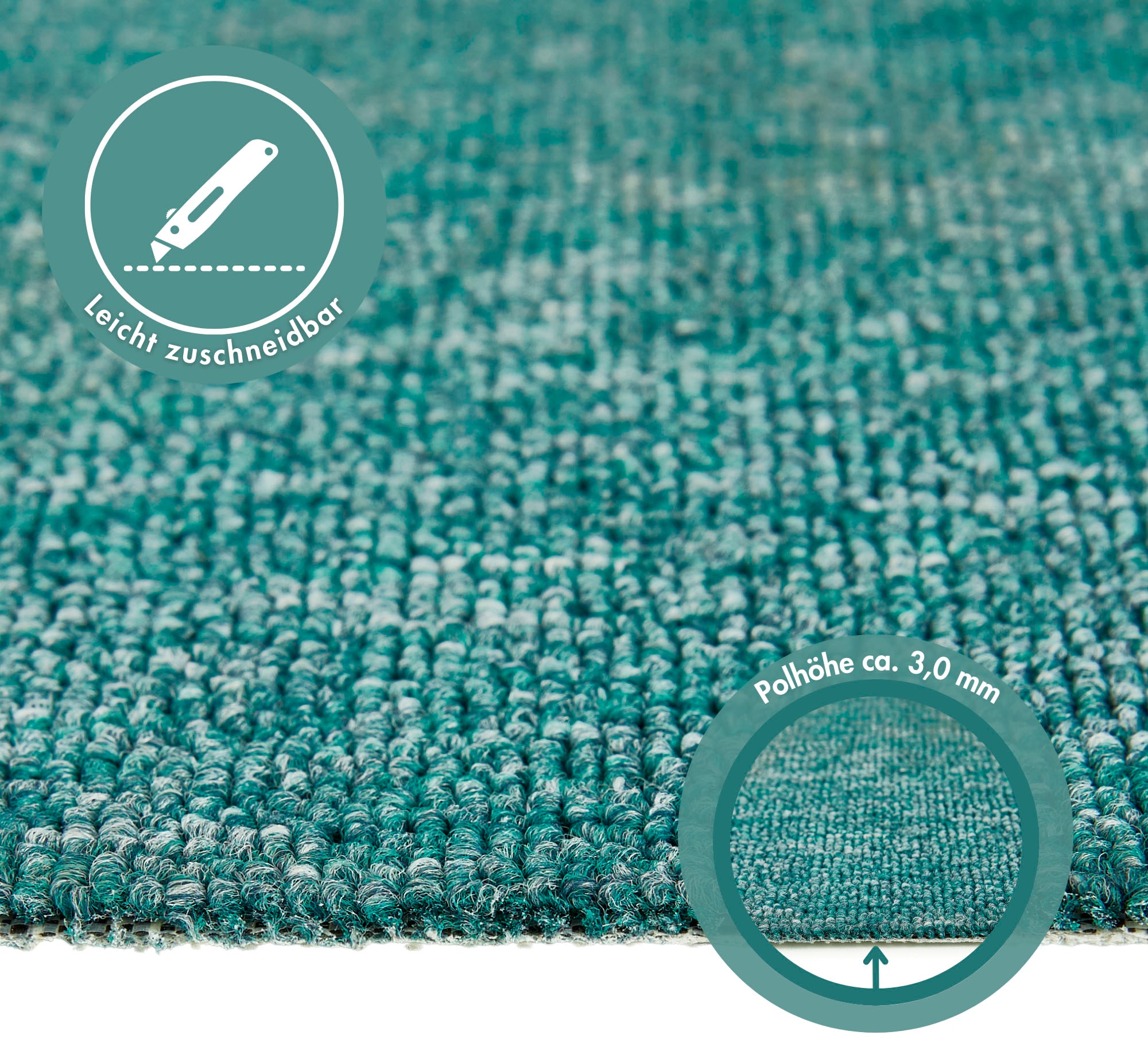 Andiamo Teppichboden »Rambo, Feinschlinge, Made in Netherlands«, rechteckig, 4,5 mm Höhe, meliert, Breite 400 cm oder 500 cm, strapazierfähig & pflegeleicht