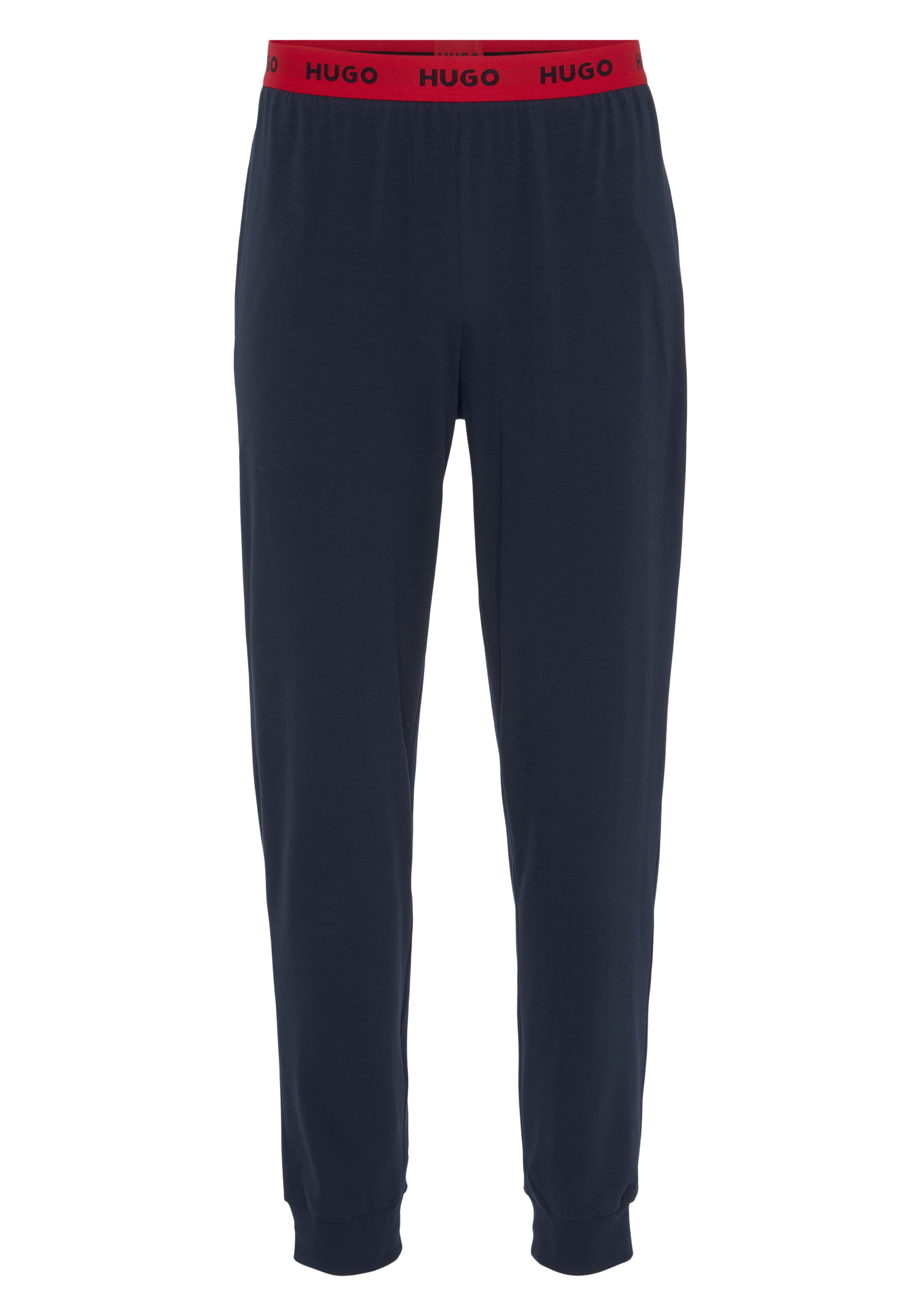 HUGO Pyjamahose »Linked Pants«, mit kontrastfarbenen Logo-Elastikbund bei ♕