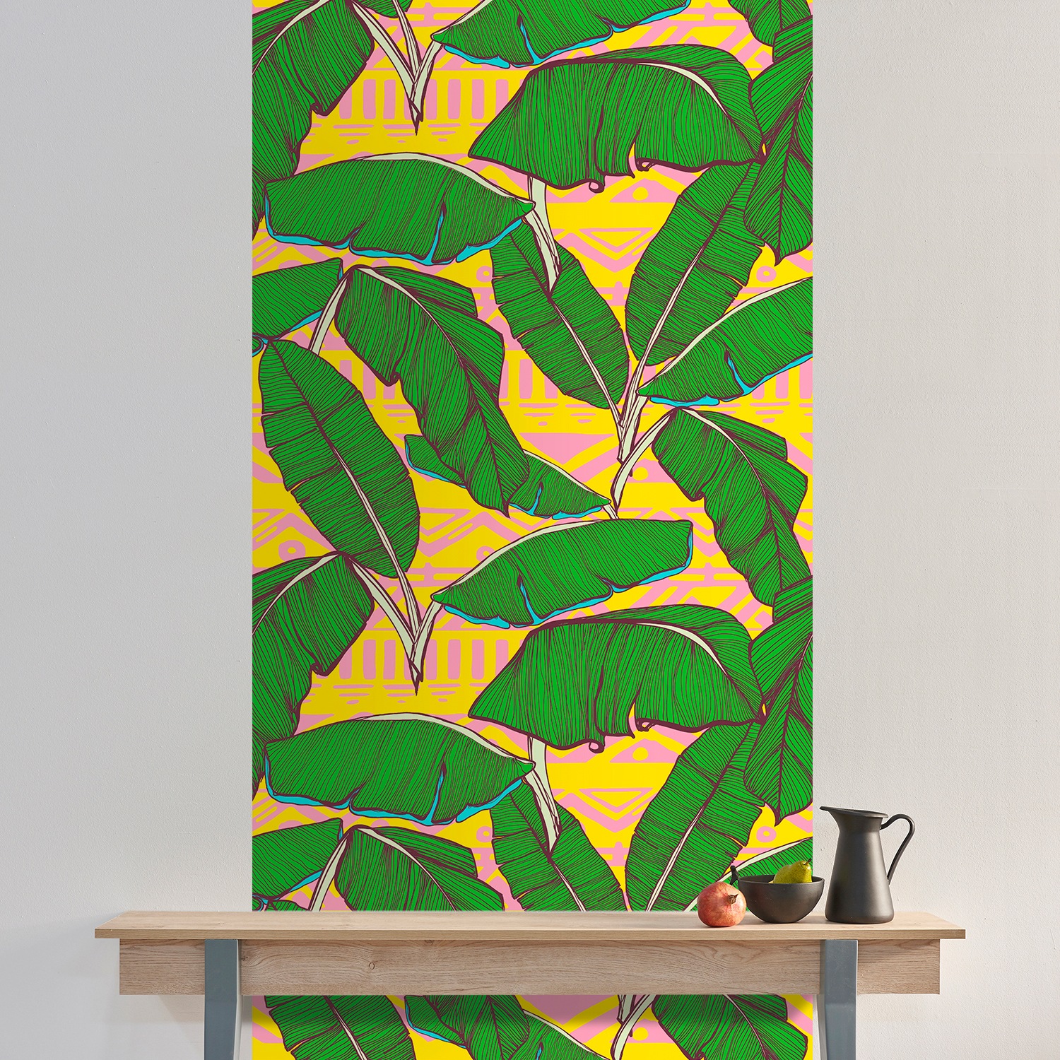 queence Vinyltapete »Emery«, bedruckt-Motiv-botanisch-floral-gemustert-natürlich, 90x250cm, selbstklebend, kinderleichte Anbringung, Sticker