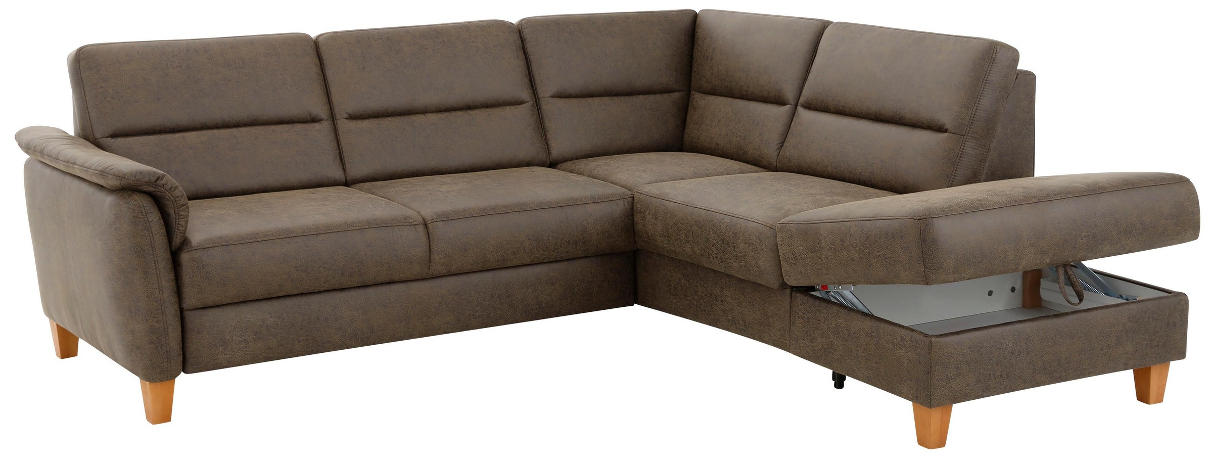 Home affaire Ecksofa »Palmera L-Form«, Federkern, wahlweise mit Bettfunktion und mit/ohne Stauraum