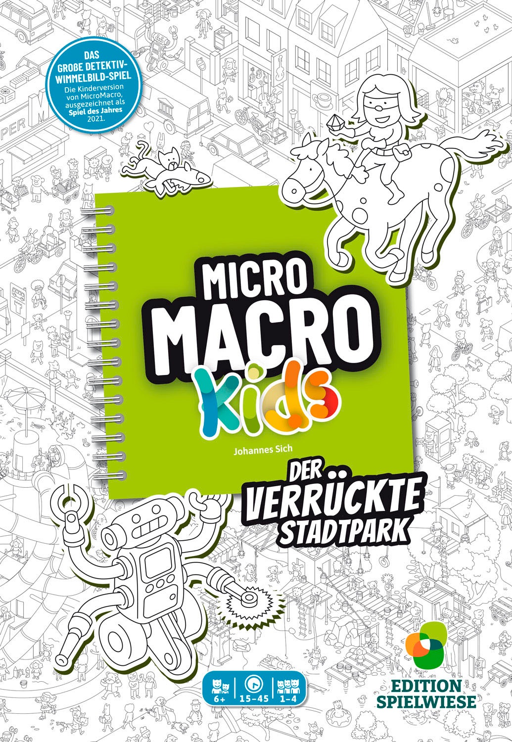 EDITION SPIELWIESE Malbuch »MicroMacro Kids: Der verrückte Stadtpark«, Made in Germany