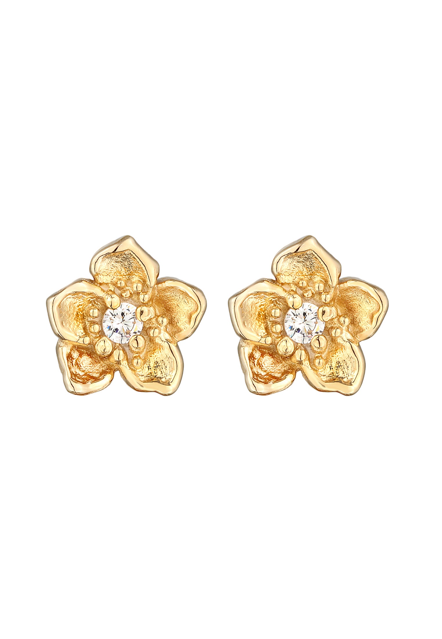 Elli Paar Ohrstecker »Ohrringe Blüte Blume Flower Zirkonia 925 Silber«