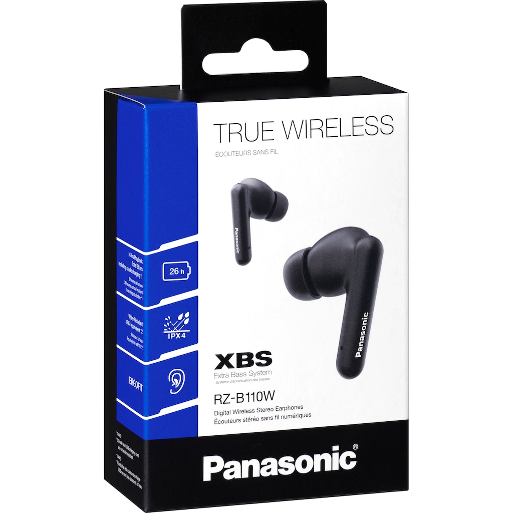 Panasonic wireless In-Ear-Kopfhörer »B110WDE-K«, A2DP Bluetooth-AVRCP Bluetooth-HFP, Freisprechfunktion-Sprachsteuerung-True Wireless-kompatibel mit Siri