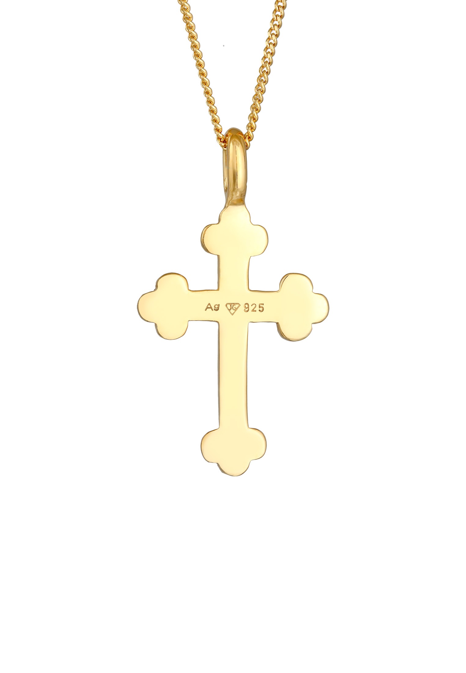 Elli Kette mit Anhänger »Halskette Antik Kreuz Vintage Basic Religion 925 Silber«
