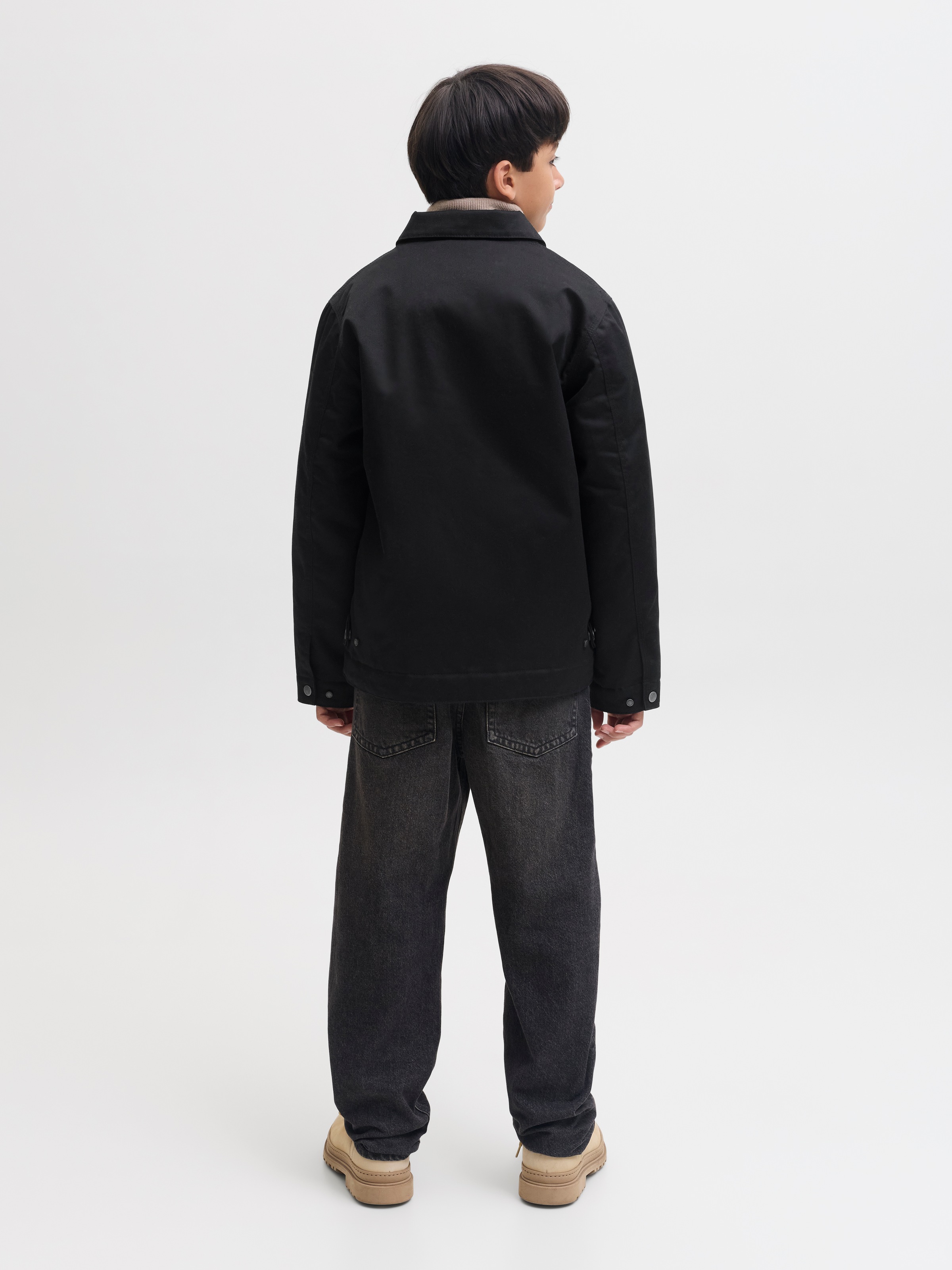 Jack & Jones Junior Kurzjacke »JJECOLTON WORKER JACKET JNR« Materialmix, mit Reißverschluss