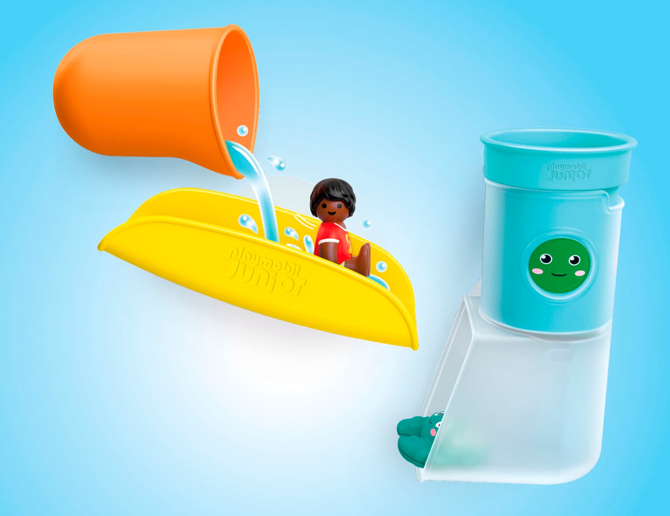 Playmobil® Konstruktions-Spielset »Wasserfalltank mit Rutsche (71775), Junior Aqua« Badespielzeug; Made in Europe
