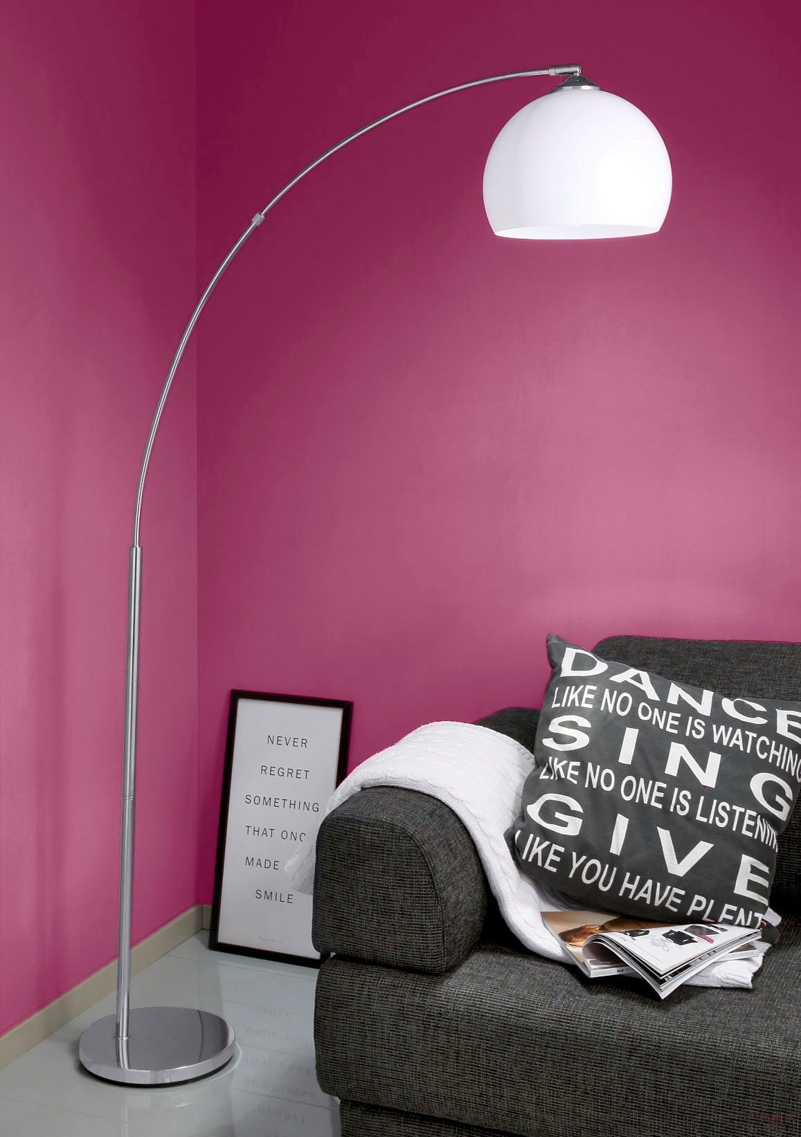 REALITY Leuchten Bogenlampe »WATTO«, 1 flammig, Leuchtmittel E27 | ohne Leuchtmittel