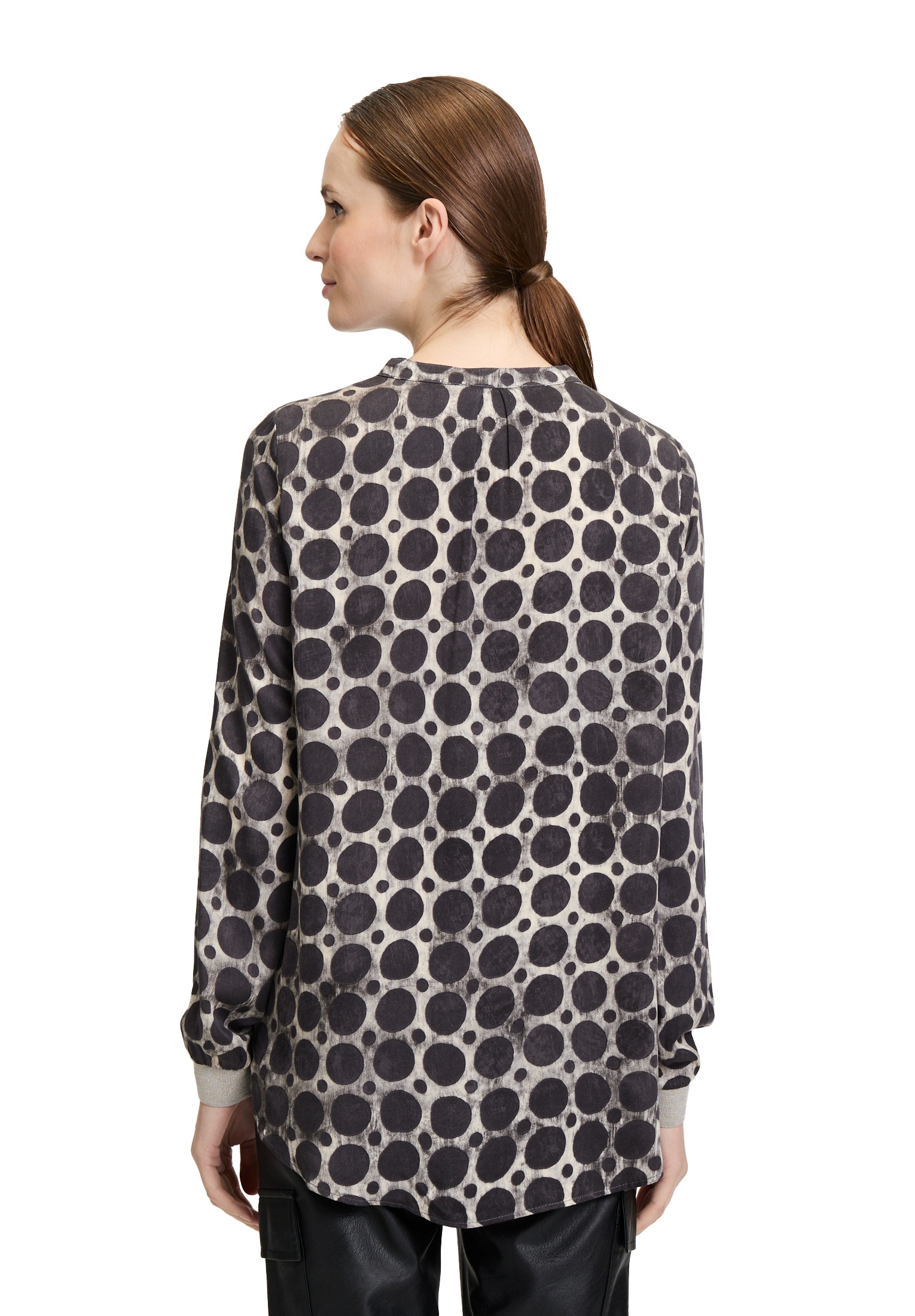 Cartoon Klassische Bluse »Casual-Bluse mit Rippbündchen«
