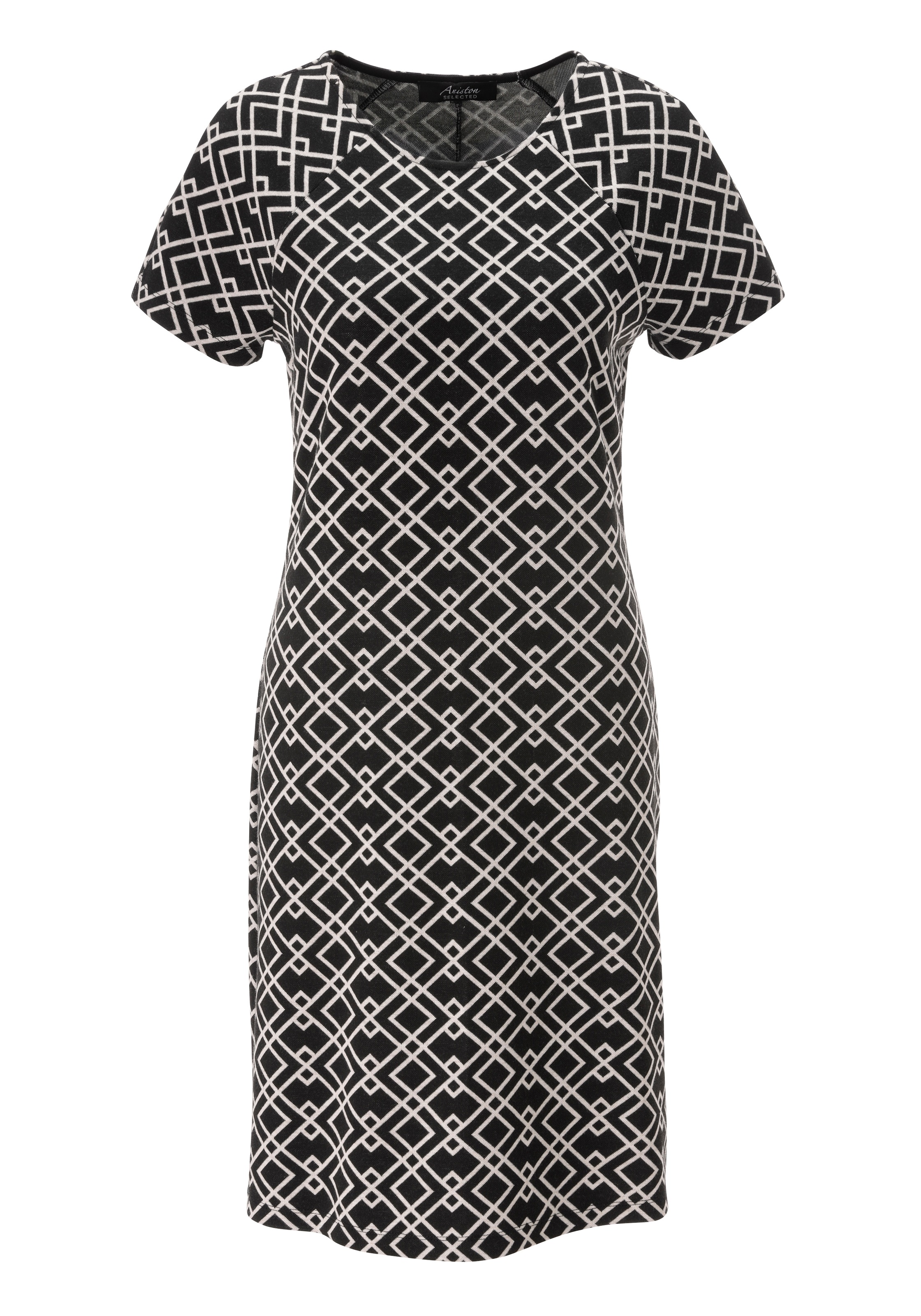 Aniston SELECTED Jerseykleid mit trendiger Jaquardmusterung - NEUE KOLLEKTION