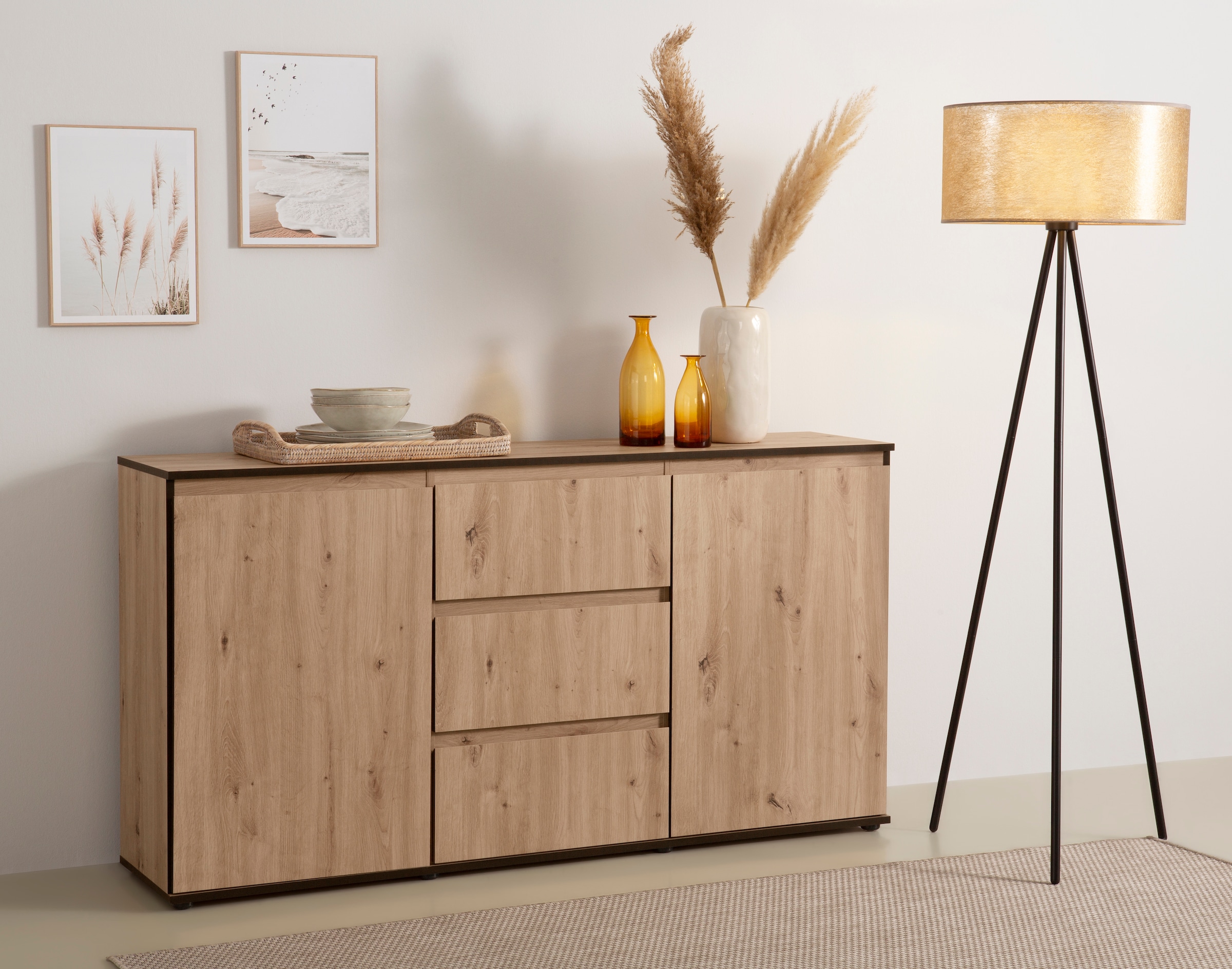 Sideboard »Ariana«, mit angeschrägten Griffmulden, Breite 160 cm