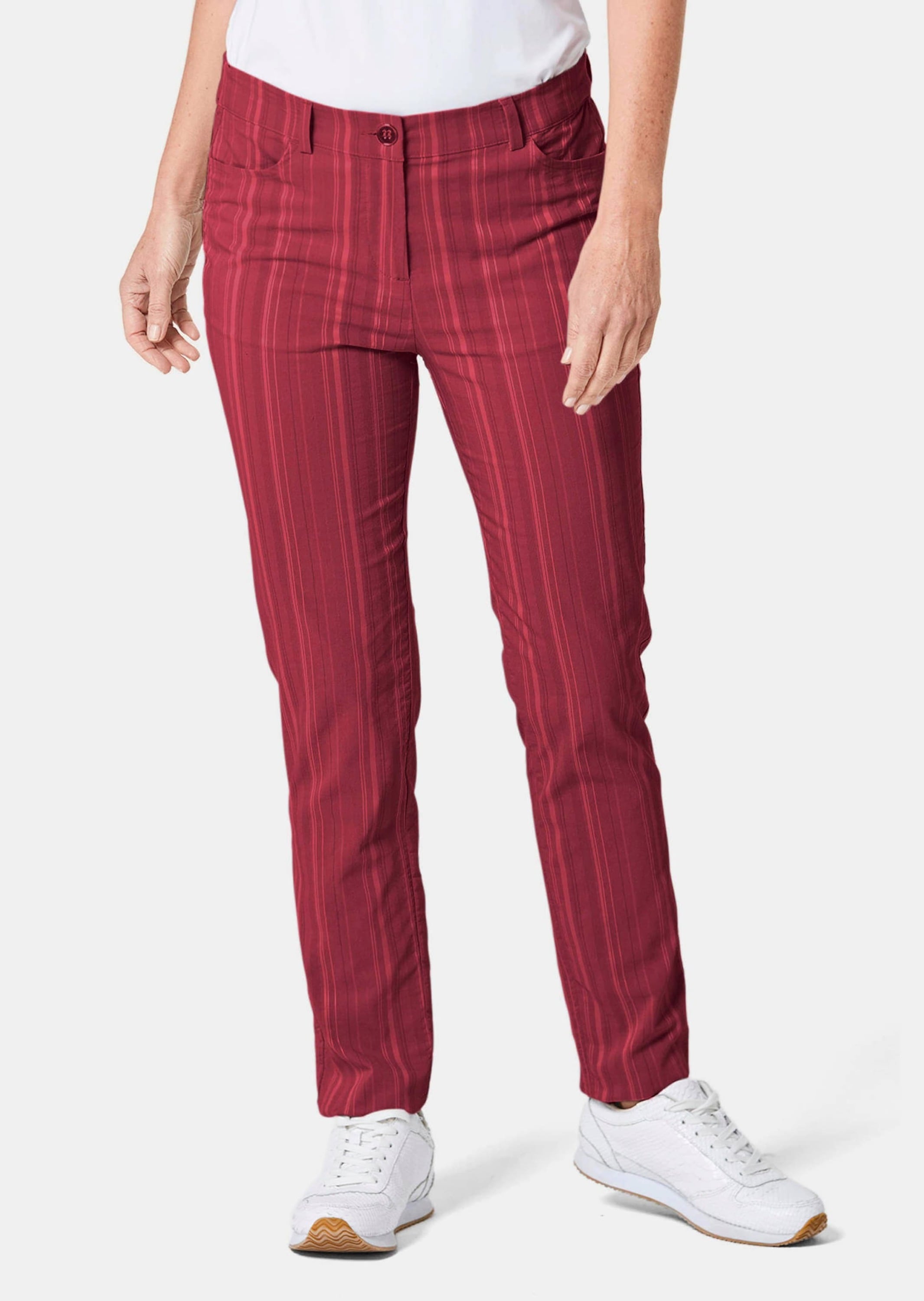 GOLDNER Stoffhose »Struktur-Hose Sportliche Strukturhose in elastischer Ware«