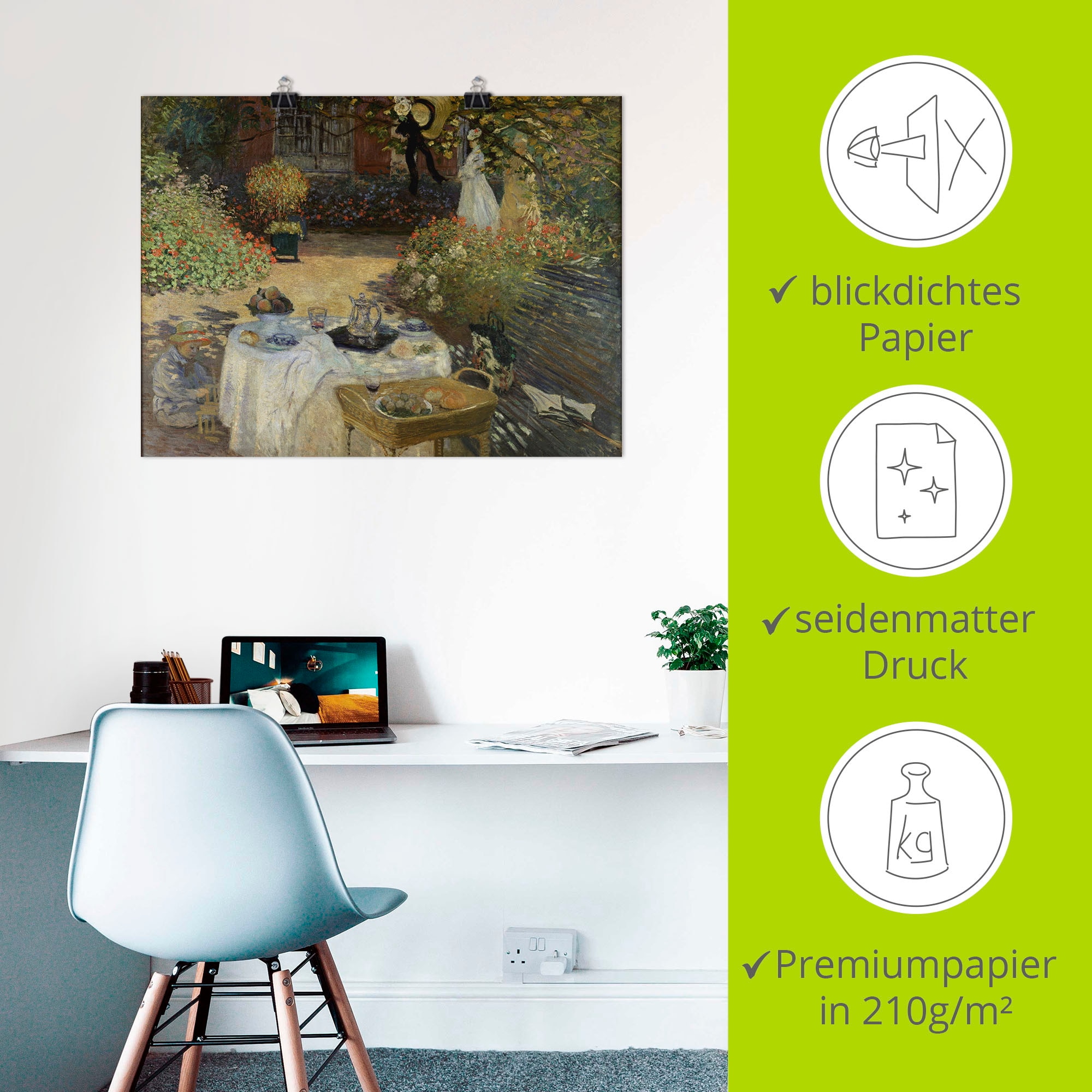 Artland Poster »Im Garten Claude Monets in Argenteuil« Garten 1 Stk. tlg. ohne Rahmen