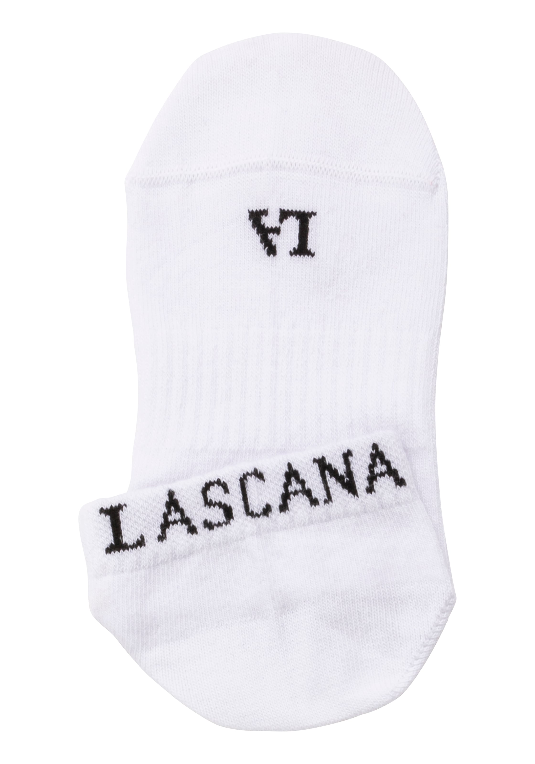 LASCANA ACTIVE Sneakersocken, (Packung, 6 Paar), mit eingestricktem Marken Logo