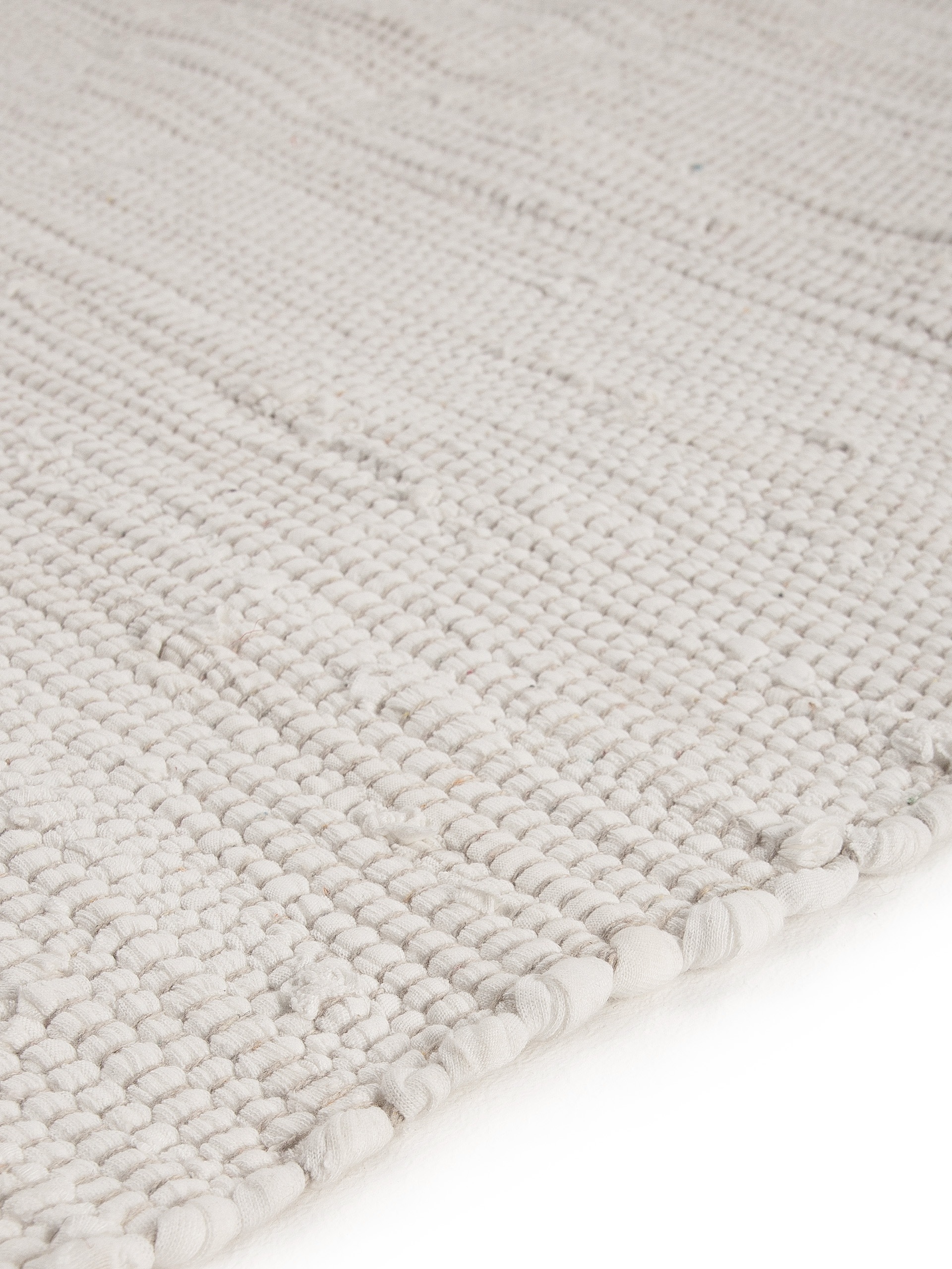 carpetfine Teppich »Kelim Chindi uni, auch als Läufer«, rechteckig, 5 mm Höhe, Wendeteppich, reine Baumwolle, handgewebt, Uni-Farben, mit Fransen